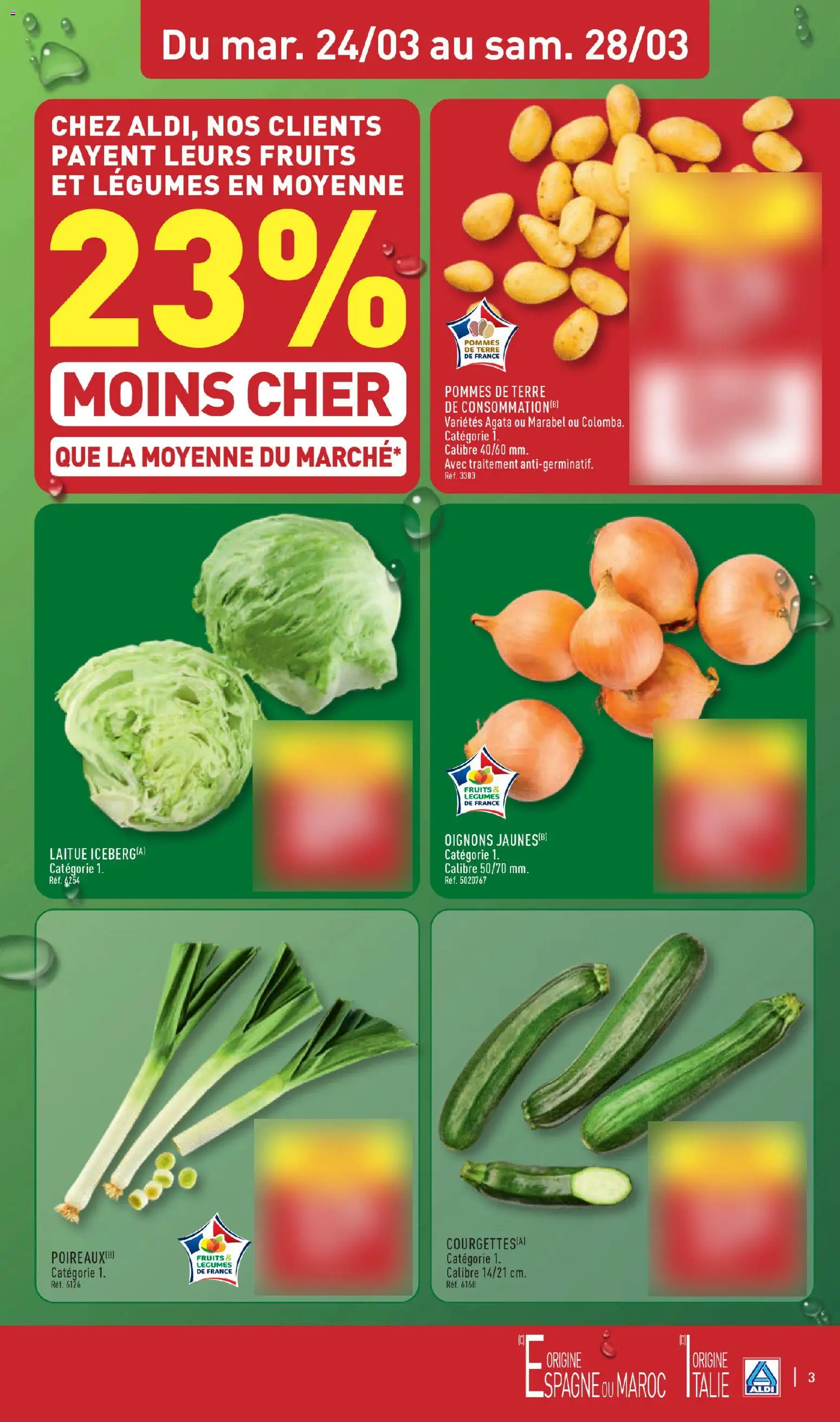 {H1} | Page: 5 | Produits: Laitue, Pommes, Oignons, Pommes de terre