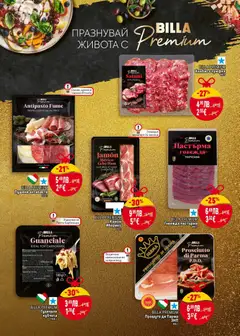 Преглед на BILLA PREMIUM Колбас с трюфел, Колбас с трюфел, 80 г - Офертите са валидни от 04.12.2025 | Страница: 10