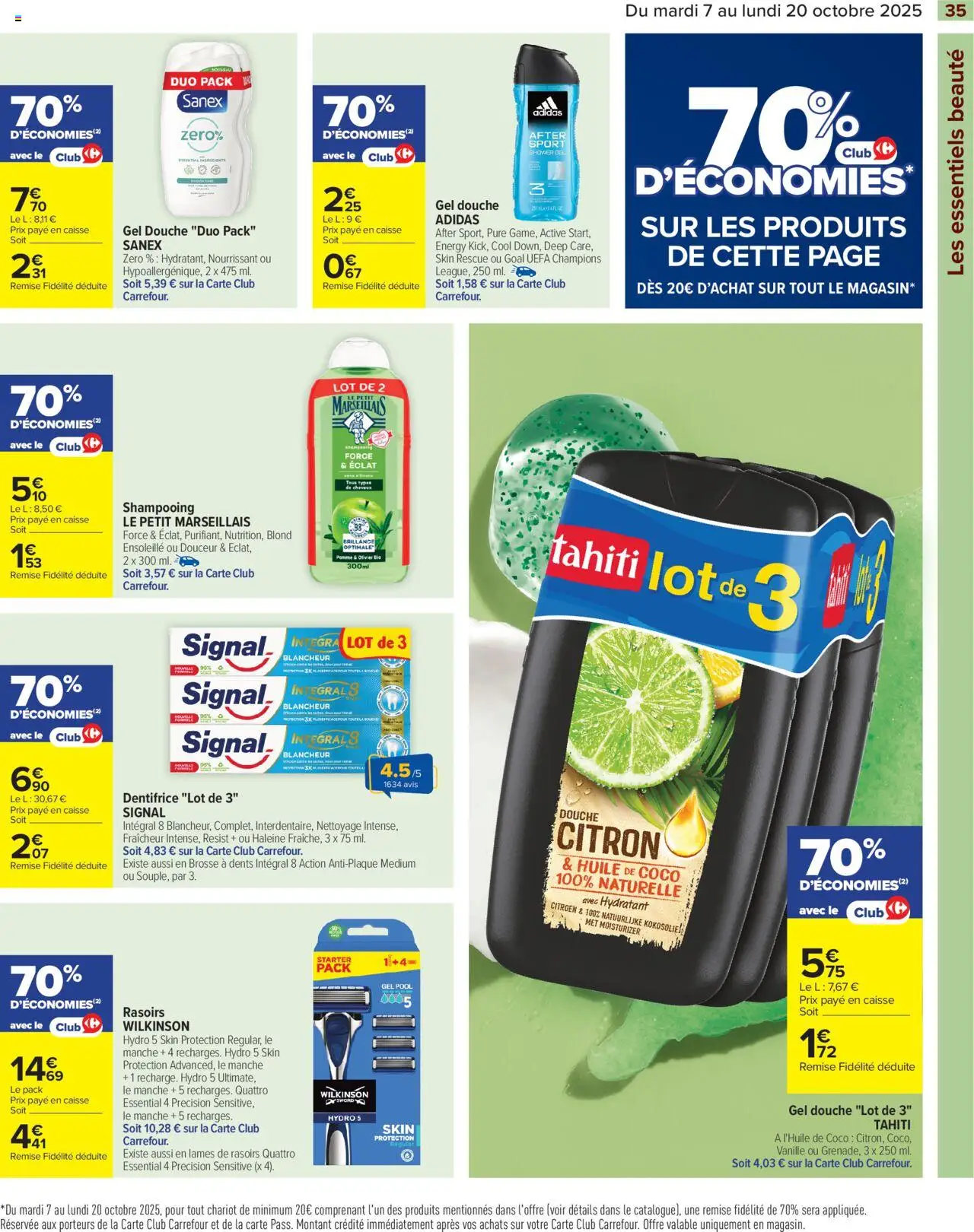 {H1} | Page: 41 | Produits: Huile de coco, Dentifrice, Douche, Huile