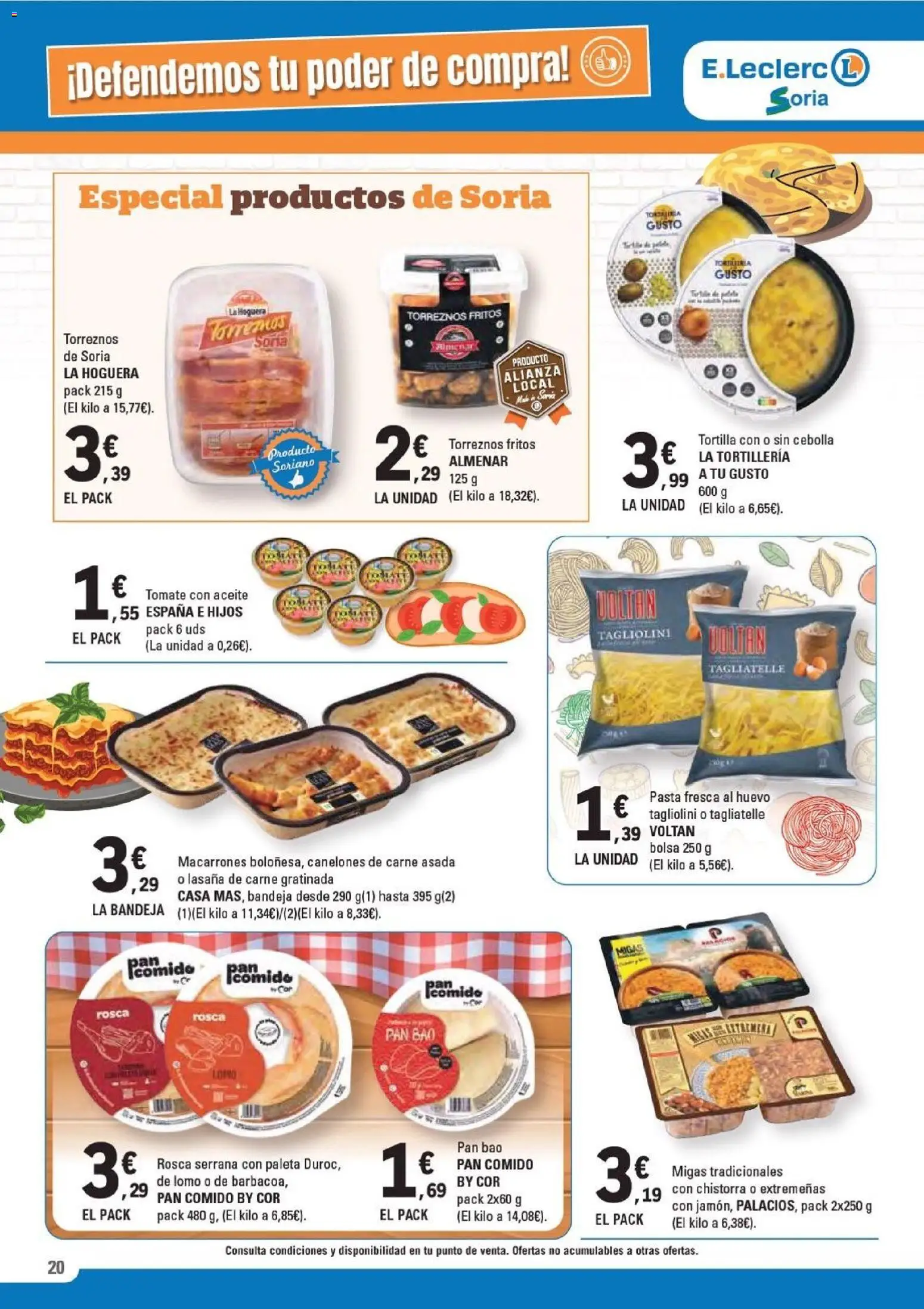 E.Leclerc - Especial Conservas Vegetales │ válido desde el 18.02.2026 | Página: 20 | Productos: Pasta, Lasaña, Bandeja, Canelones