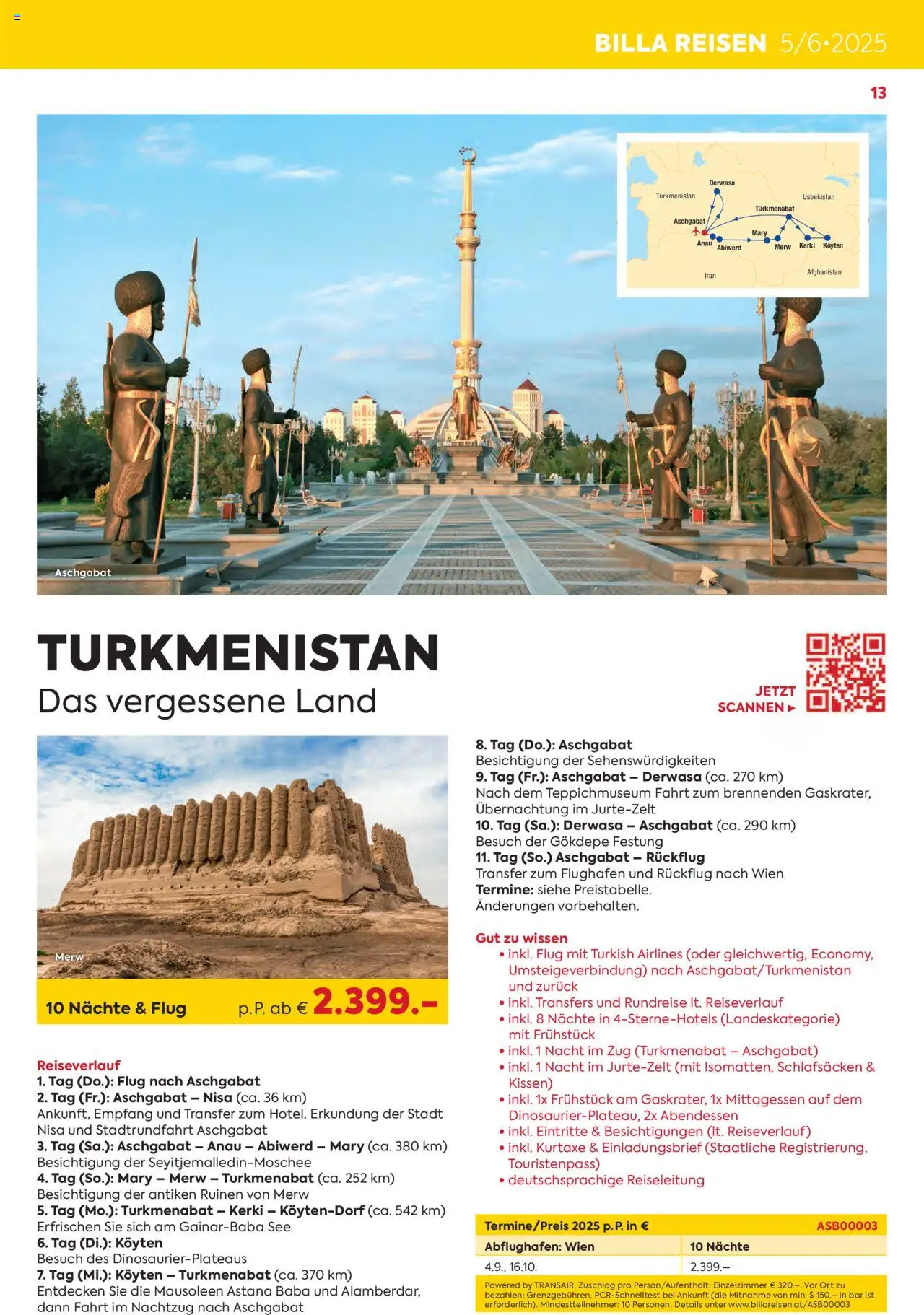 Billa Kreuzfahrten Rundreisen Erlebnisreisen 5/6 2025 gültig ab 03.06.2025 | Seite: 13 | Produkte: Kissen