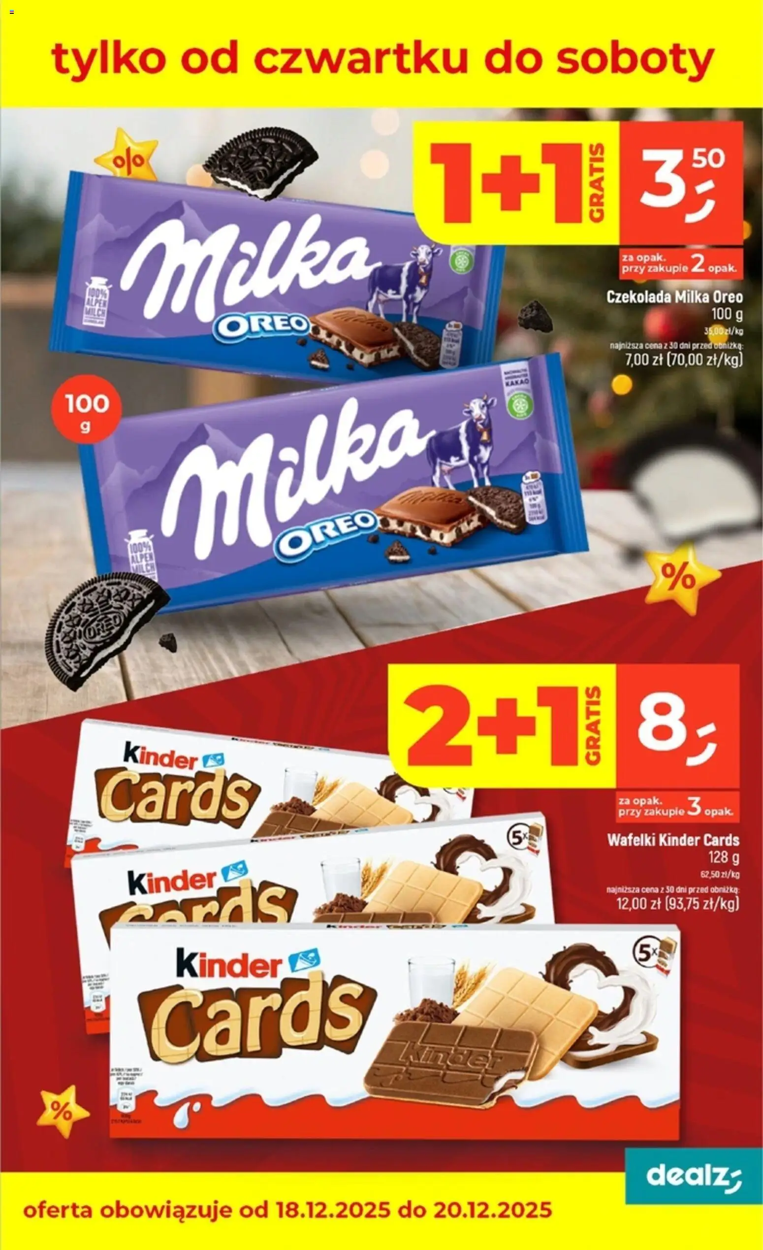 Dealz Gazetka od 18.12.2025 | Strona: 11 | Produkty: Kakao, Czekolada milka, Wafelki, Czekolada
