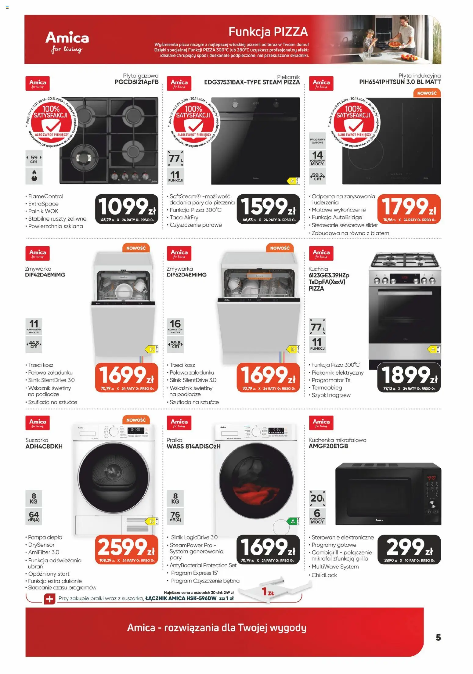 Max elektro gazetka od 26.03.2026 | Strona: 5 | Produkty: Pralka, Piekarnik, Kosz, Sztućce