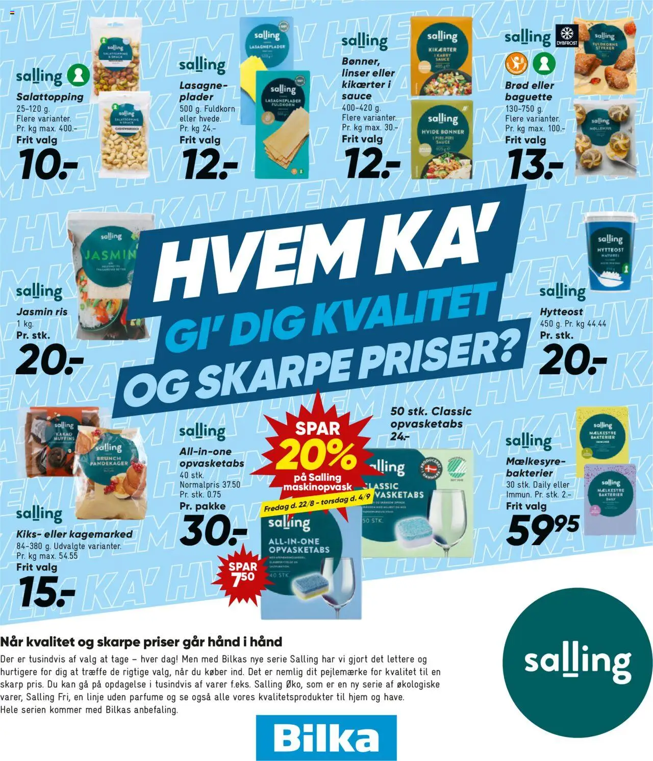 Bilka Tilbudsavis gyldig fra 22.08.2025 | Side: 35 | Produkter: Hytteost, Lasagneplader, Linser, Muffins
