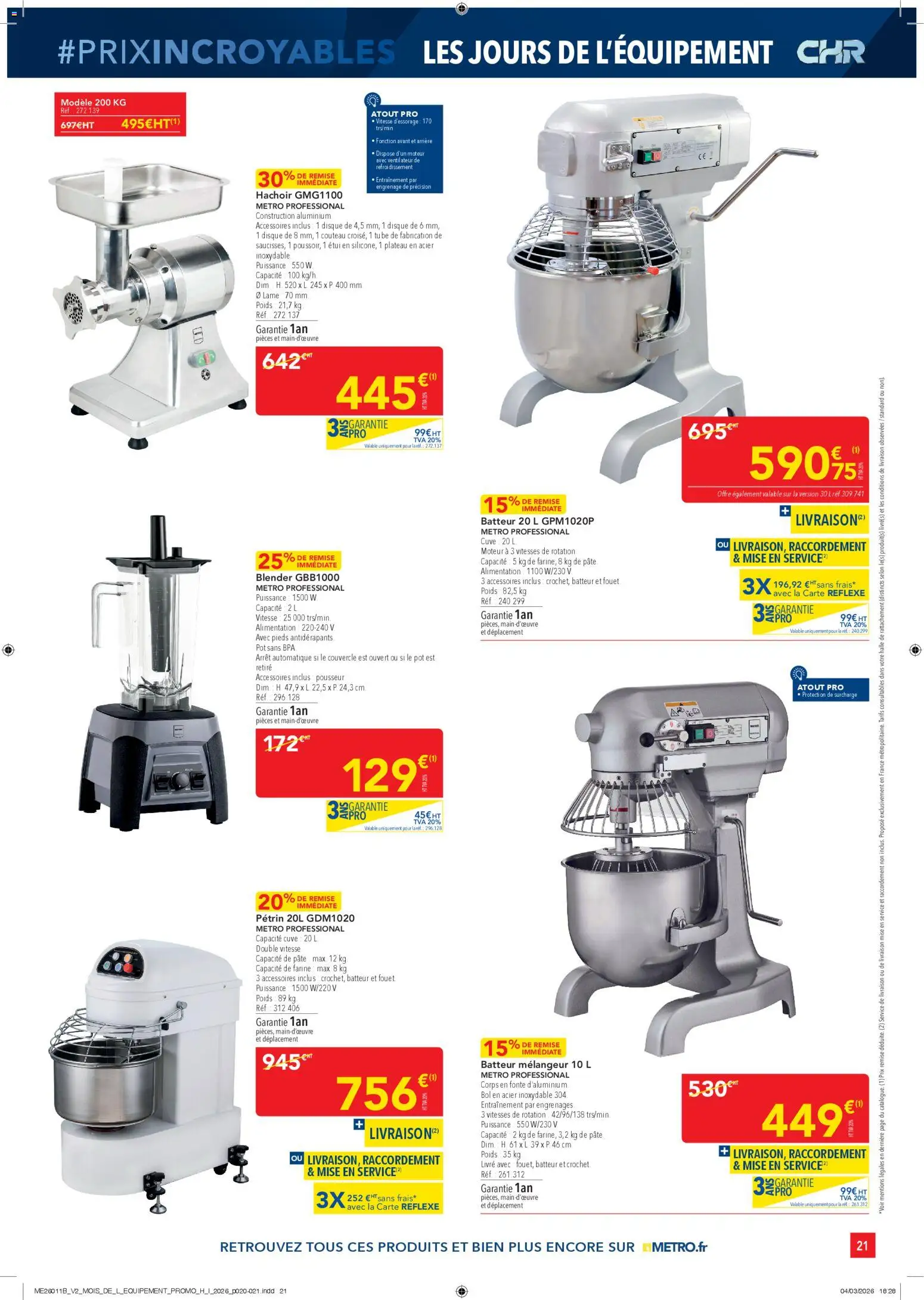 {H1} | Page: 21 | Produits: Blender, Poids, Ventilateur, Farine