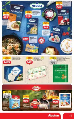 Auchan akciós ujság - amely érvényes a következő dátumtól: 31.07.2025 | Oldal: 15 | Termékek: Grill, Főzőtejszín, Sajt, Cukrászhab