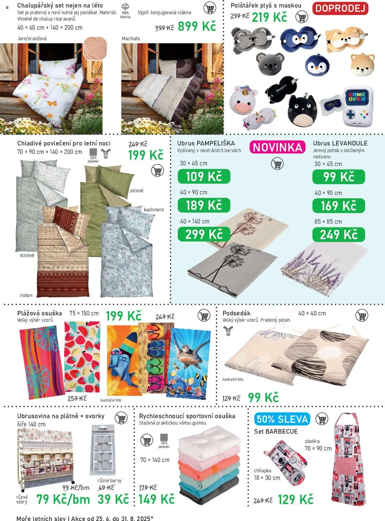Vesna leták od 25.06.2025 | Strana: 2 | Produkty: Osuška, Plážová osuška, Ubrus, Chňapka