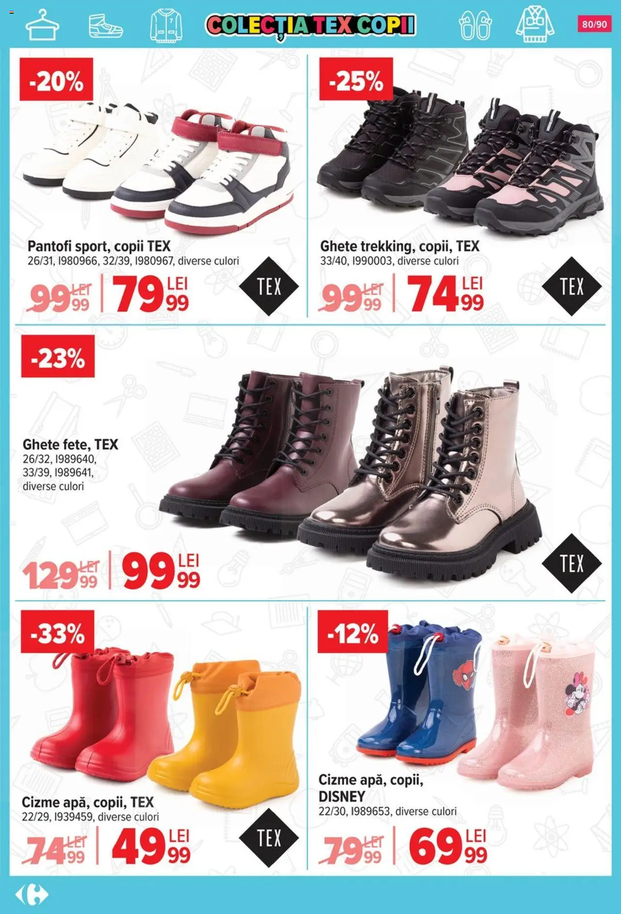 Carrefour catalog - Începe școala – valabil de la 13.08.2025 | Pagină: 81 | Produse: Pantofi, Ghete