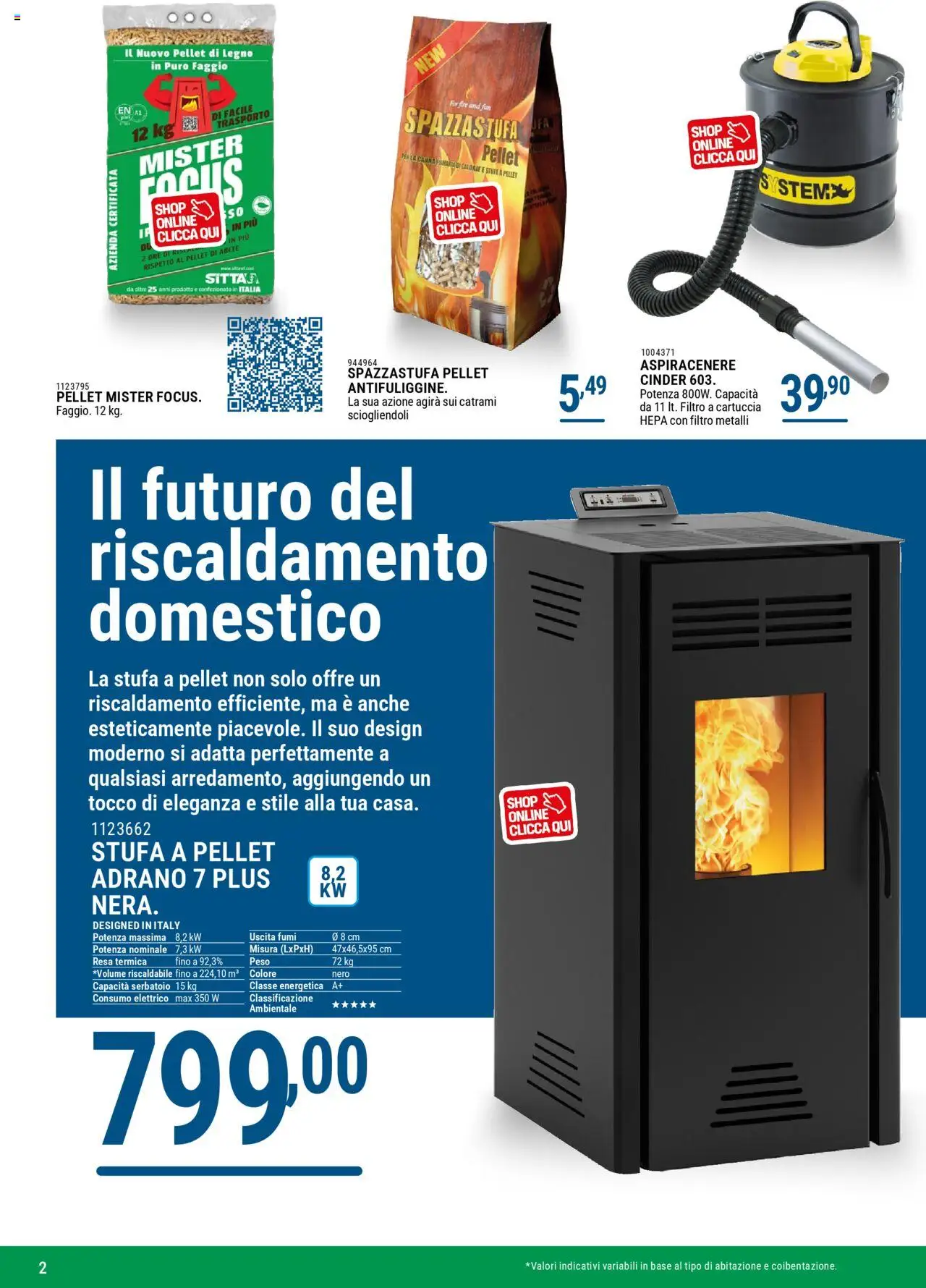 Volantino CFadda del 01.10.2025 | Pagina: 2 | Prodotti: Pellet, Stufa a pellet, Stufa, Aspiracenere