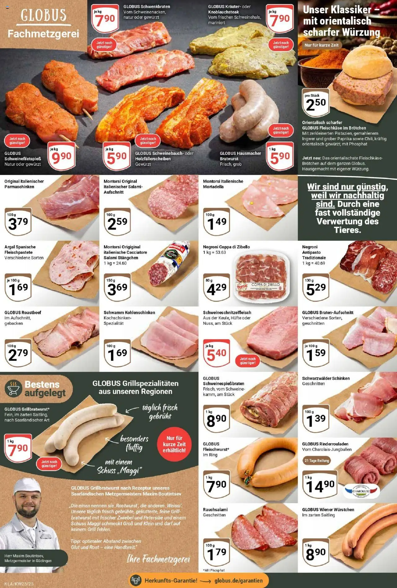 Globus prospekt Kaiserslautern	 - gültig ab dem 15.06.2025 | Seite: 6 | Produkte: Wiener wurstchen, Maggi, Roastbeef, Salami