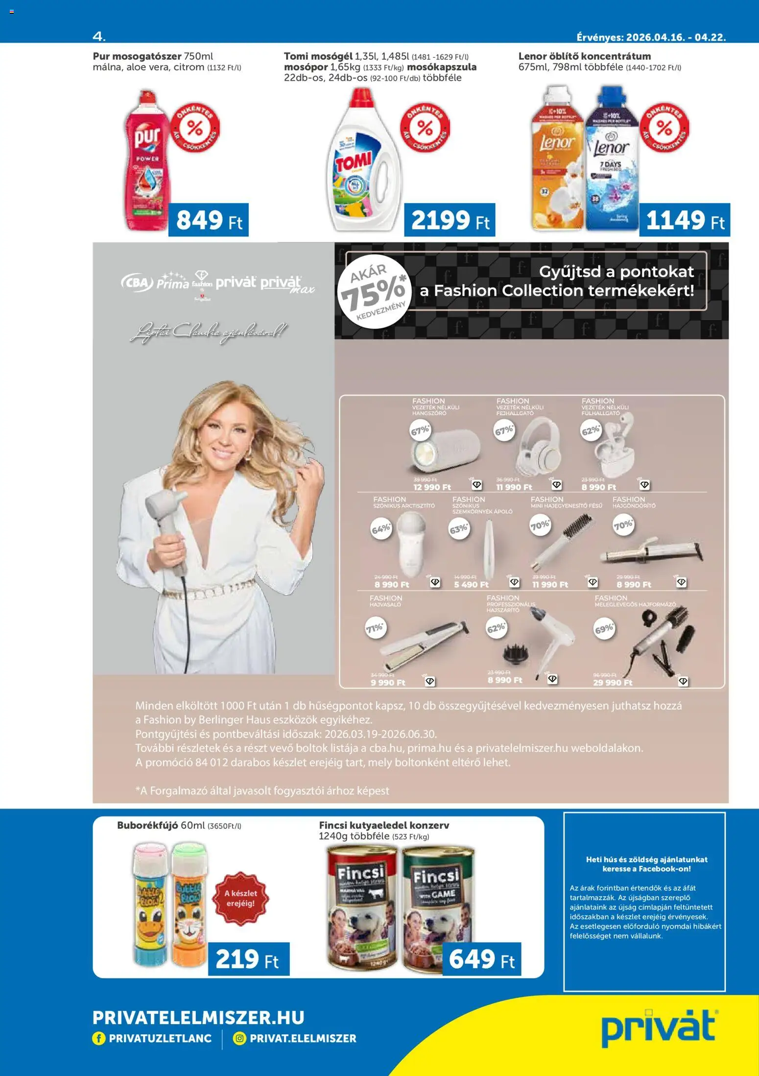 PRIVÁT akciós ujság - amely érvényes a következő dátumtól: 16.04.2026 | Oldal: 4