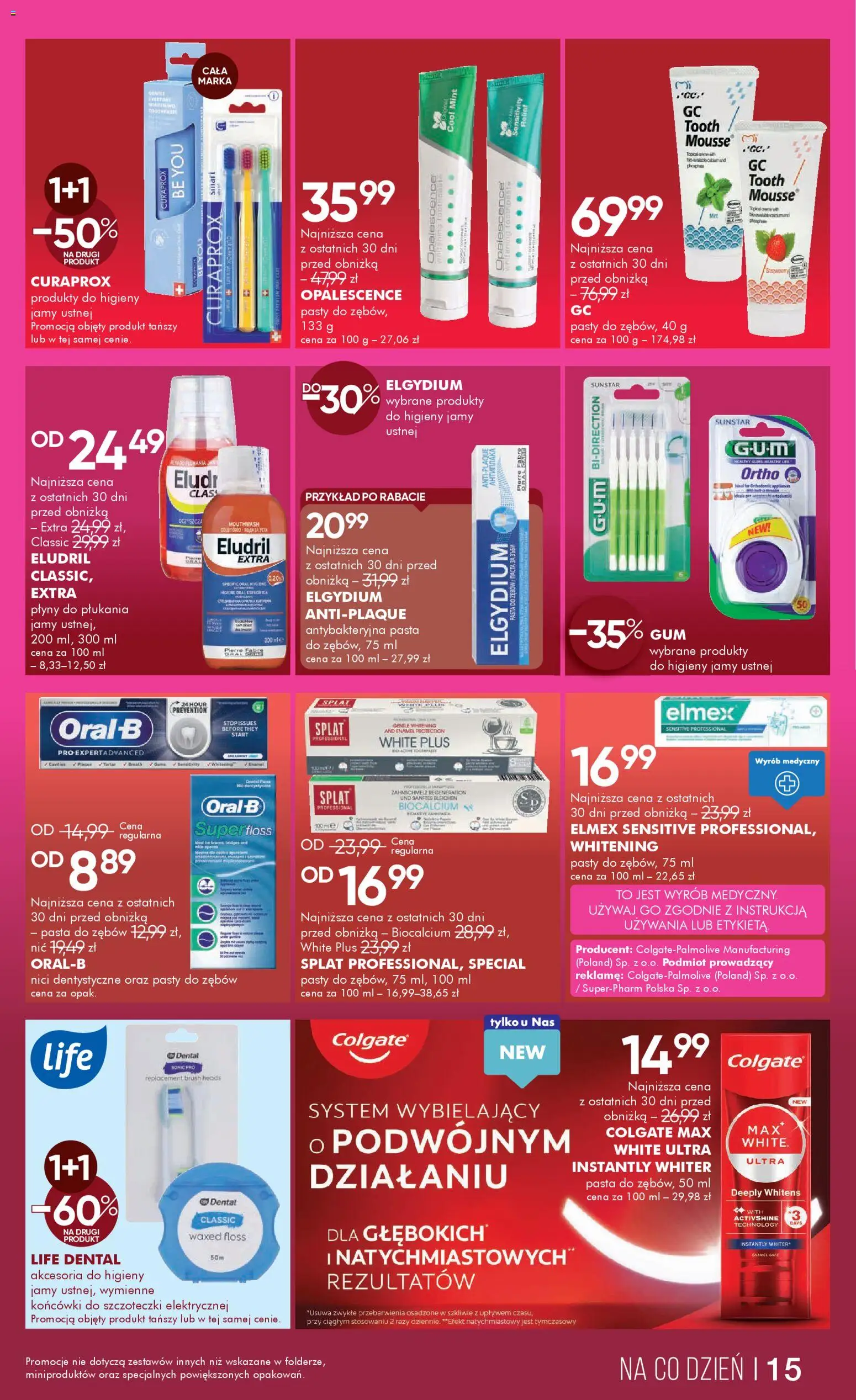 Super-pharm Gazetka od 12.12.2025 | Strona: 15 | Produkty: Curaprox, Pasta do zębów