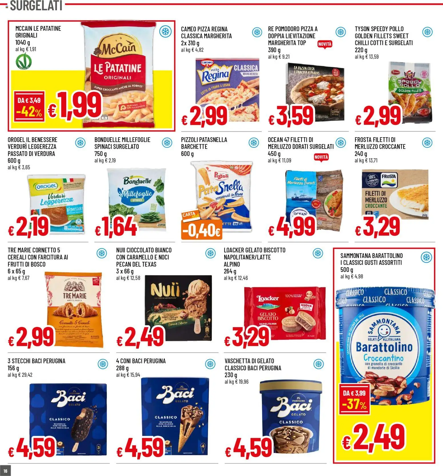 Volantino Famila del 23.04.2026 | Pagina: 16 | Prodotti: Pizza, Noci, Spinaci, Forno