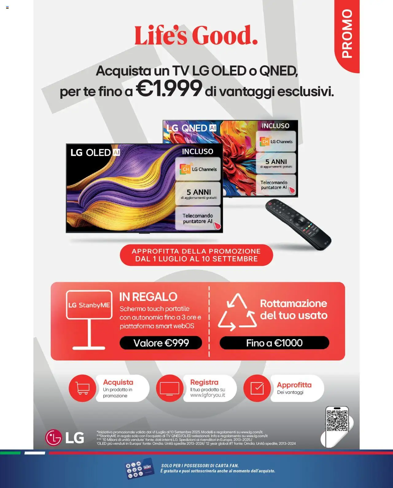 Volantino Trony del 21.08.2025 | Pagina: 13 | Prodotti: Schermo, Telecomando, Tè, TV