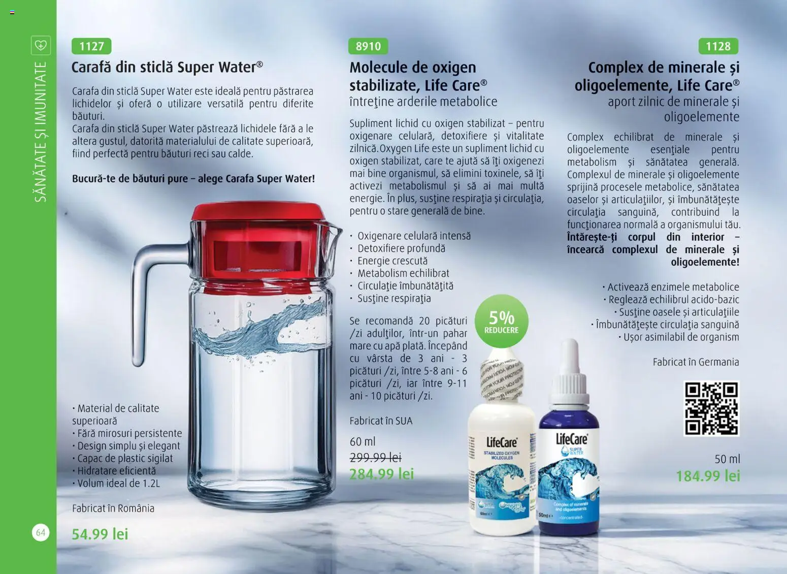 Noul catalog Life Care – valabil de la 01.04.2026 | Pagină: 66 | Produse: Carafă, Apă