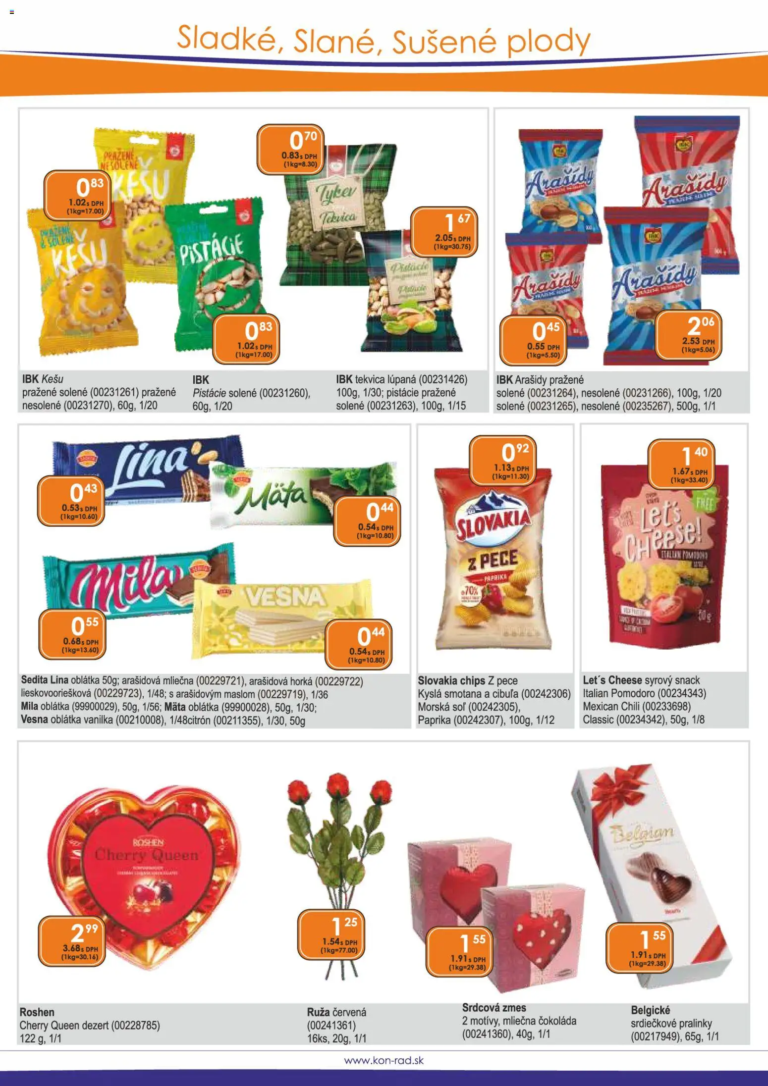 Nové KON - RAD akcie – leták je platný od 08.01.2026 | Strana: 22 | Produkty: Smotana, Čokoláda, Mila, Arašidy