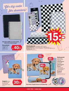 Dollar Store reklamblad aktuell från 28.07.2025 | Sida: 14 | Produkter: Pennvässare, Set, Anteckningsbok, Anteckningsblock