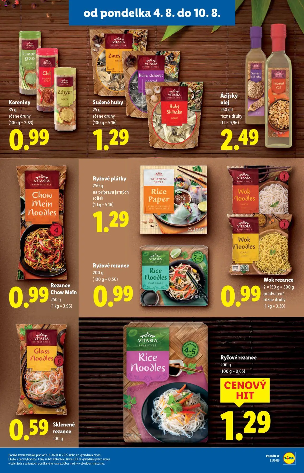 Lidl leták │ platný od 04.08.2025 | Strana: 27 | Produkty: Olej, Zázvor, Rezance