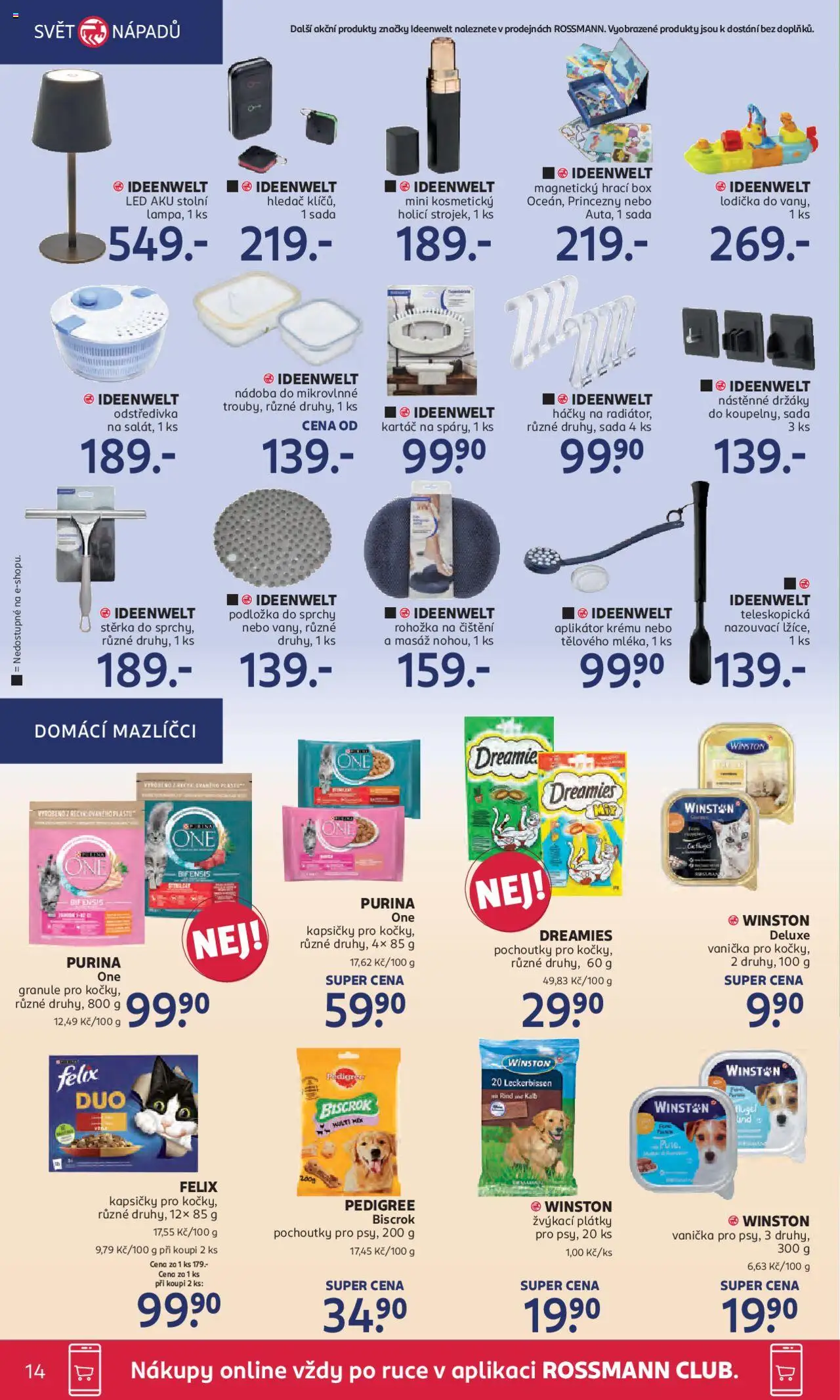 Rossmann leták od 10.09.2025 | Strana: 14 | Produkty: Purina, Granule, Ideenwelt, Kartáč