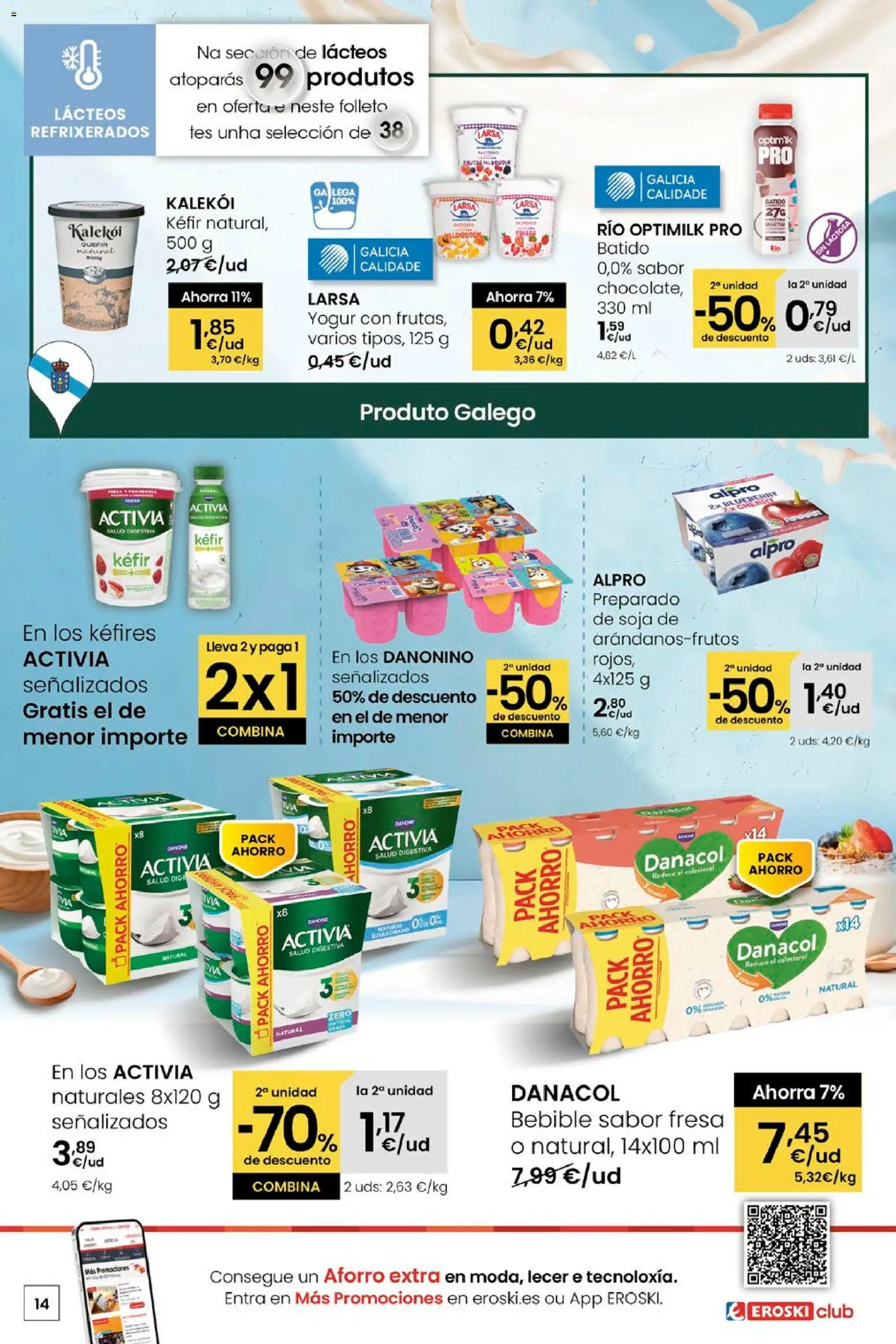 Eroski - Quién bien te quiere te hará ahorrar │ válido desde el 15.01.2026 | Página: 14 | Productos: Yogur