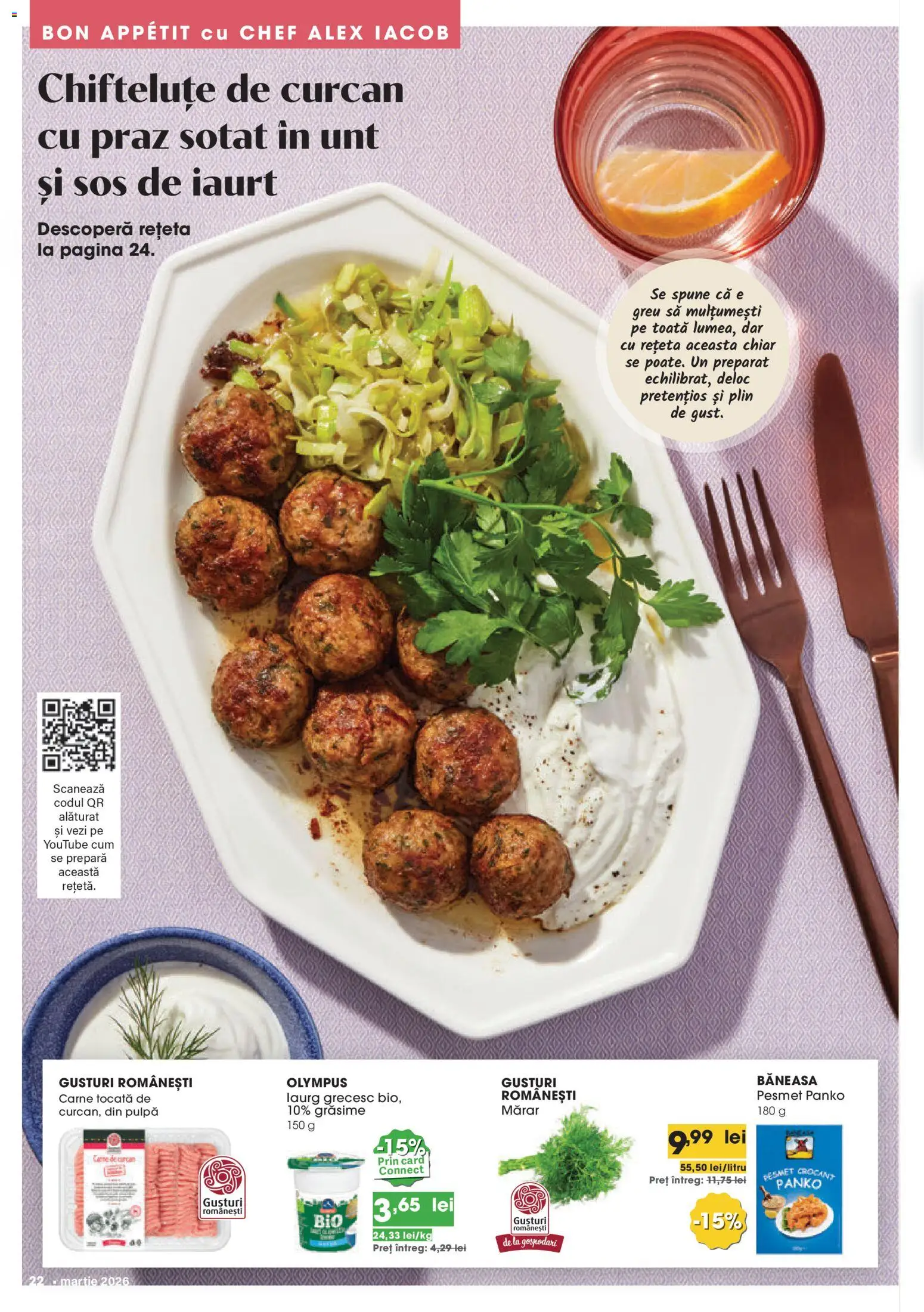 Noul catalog Mega Image – valabil de la 26.02.2026 | Pagină: 22 | Produse: Mărar, Unt, Iaurt, Sos