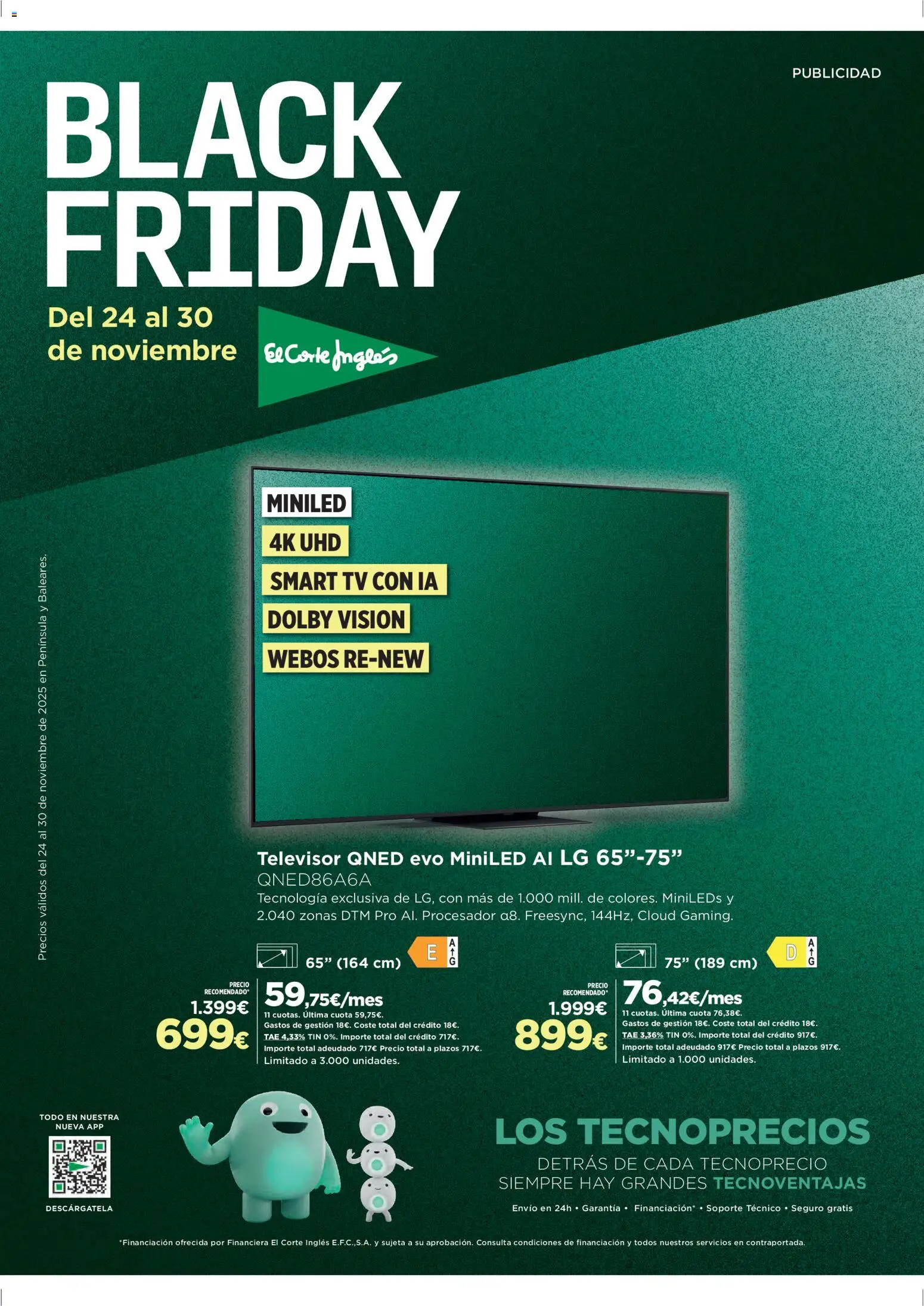 El Corte Inglés Black Friday │ válido desde el 24.11.2025 | Página: 1 | Productos: Televisor