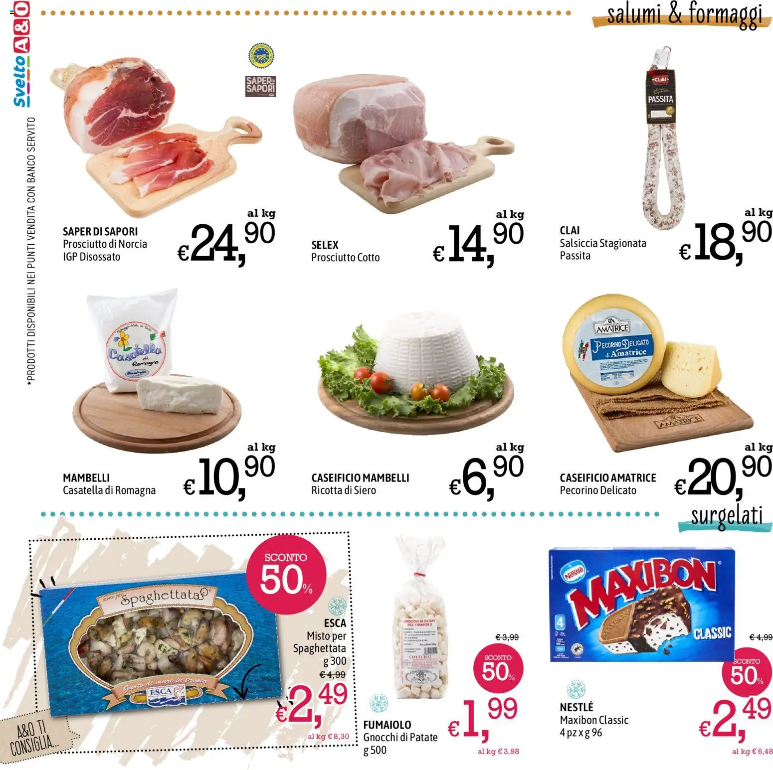 Volantino A&O del 05.03.2026 | Pagina: 2 | Prodotti: Prosciutto Cotto, Patate, Prosciutto, Ricotta