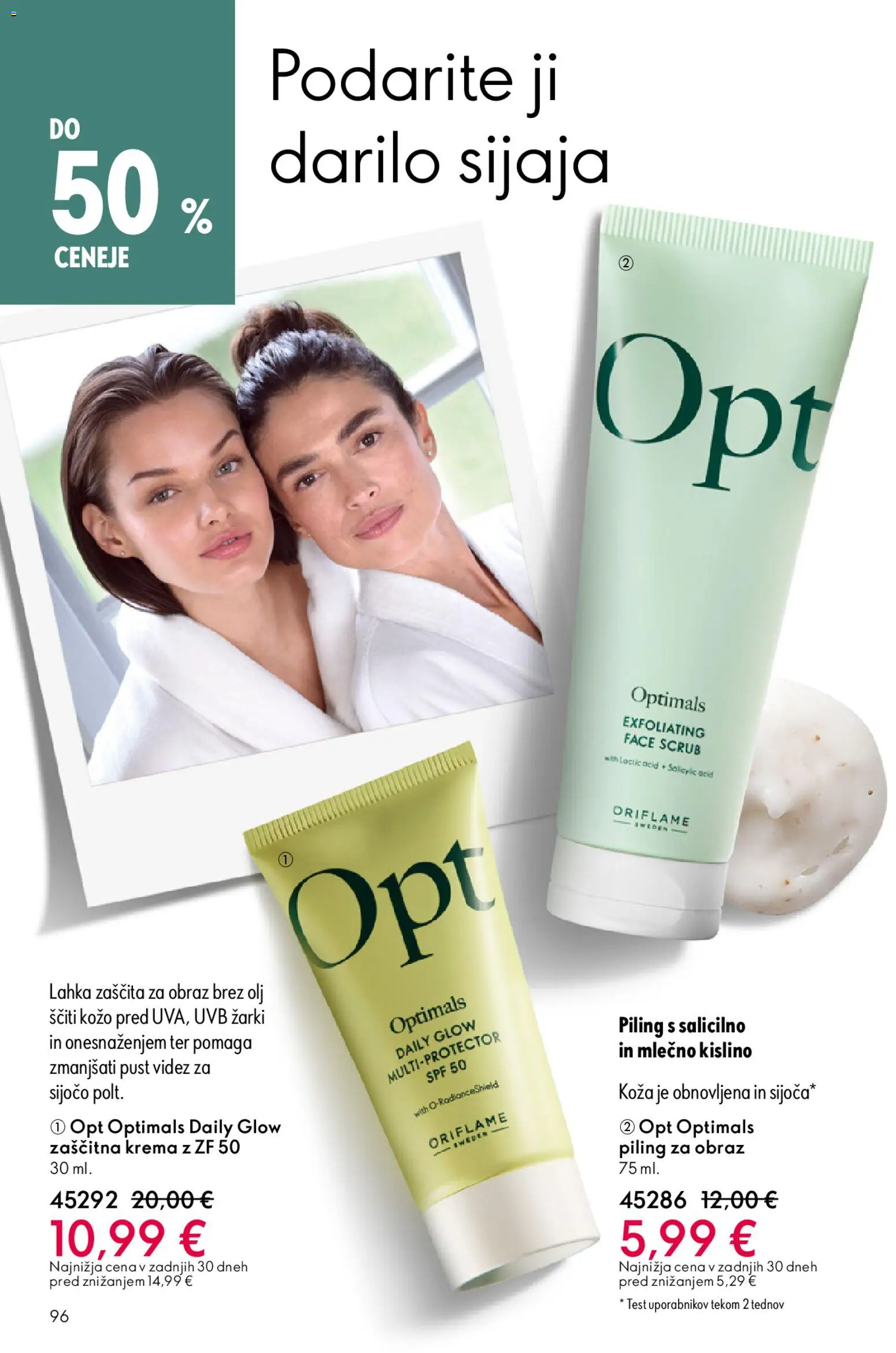 Novi Oriflame katalog ponudbe – veljaven od 22.04.2026 | Stran: 96 | Izdelki: Krema, Piling