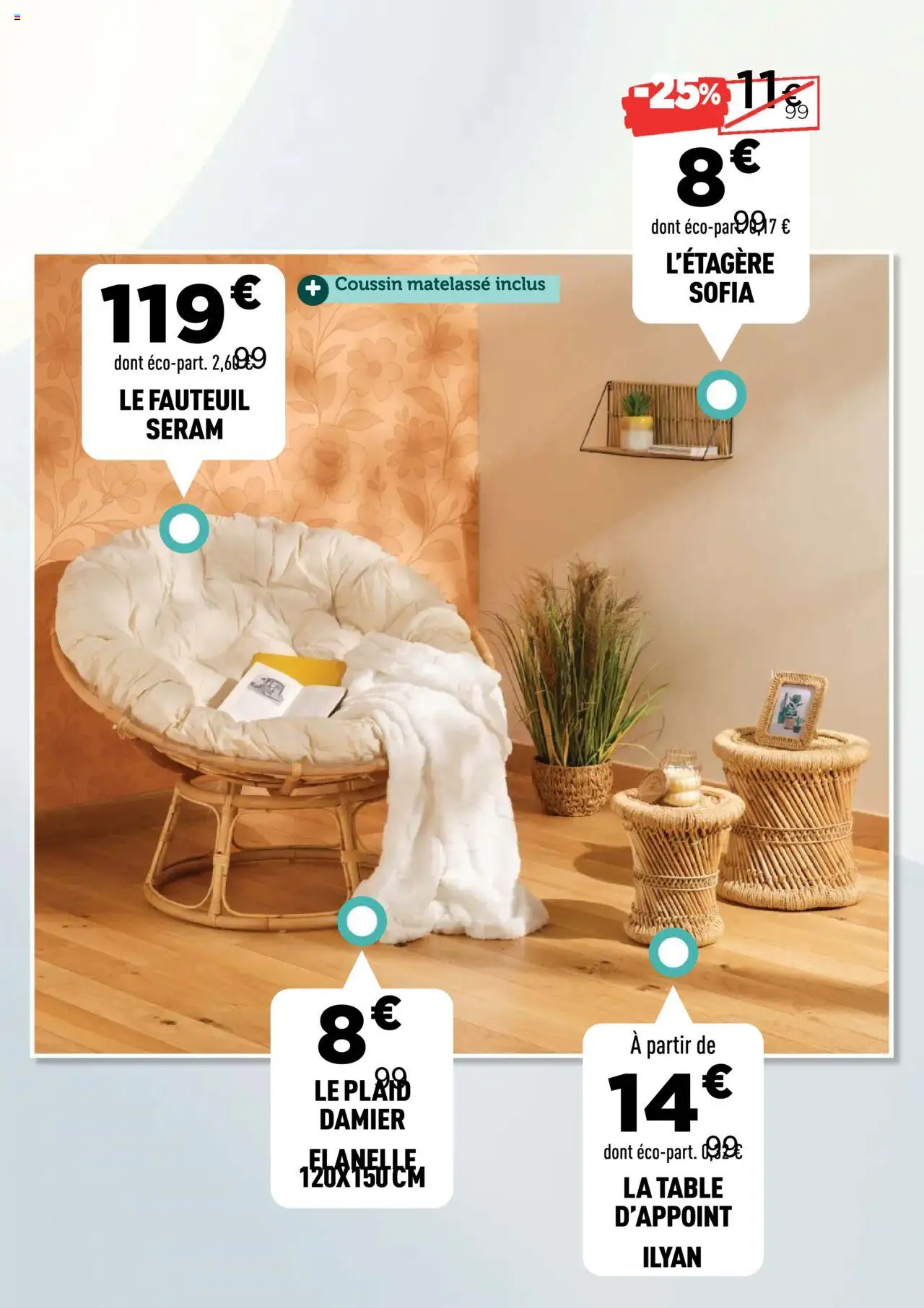 {H1} | Page: 5 | Produits: Fauteuil, Table