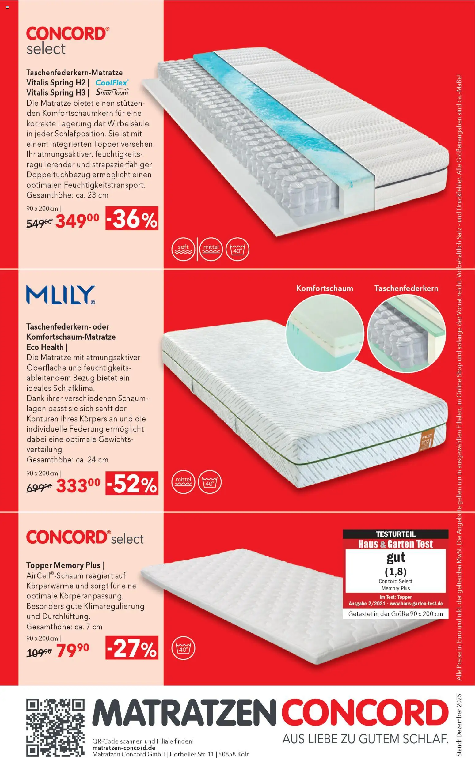 Matratzen Concord Prospekt 	 – gültig ab 27.12.2025 | Seite: 10 | Produkte: Matratze, Topper