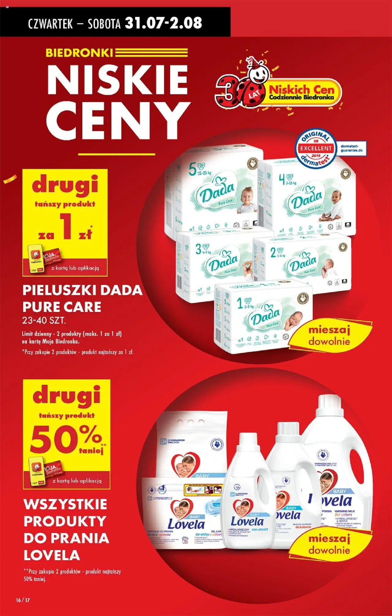 Biedronka gazetka - Oferta W tym tygodniu od 31.07.2025 | Strona: 22 | Produkty: Karta, Lovela, Detergent, Lovela Kapsułki