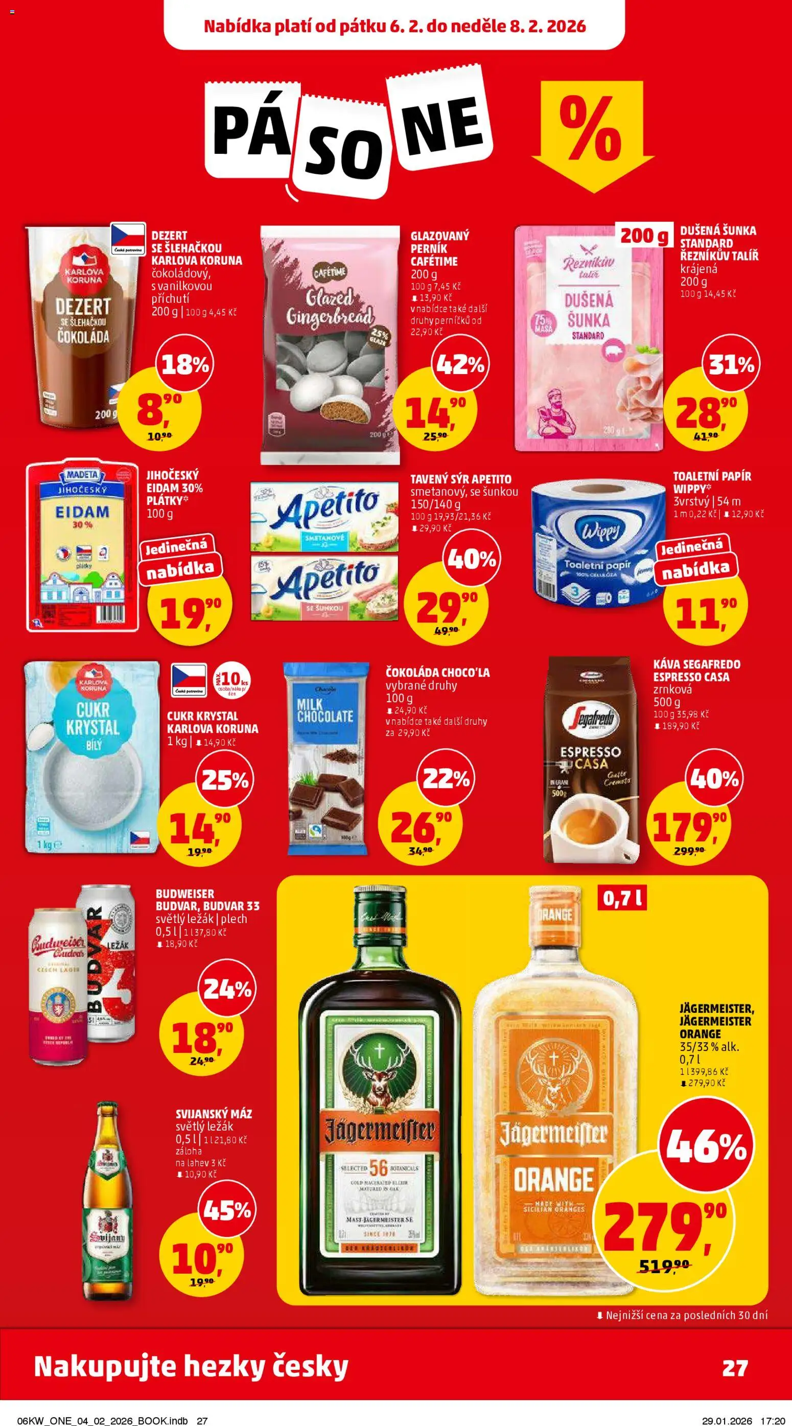 Penny Market leták - Čtvrtečník od 04.02.2026 | Strana: 27 | Produkty: Budvar, Perník, Plech, Cukr
