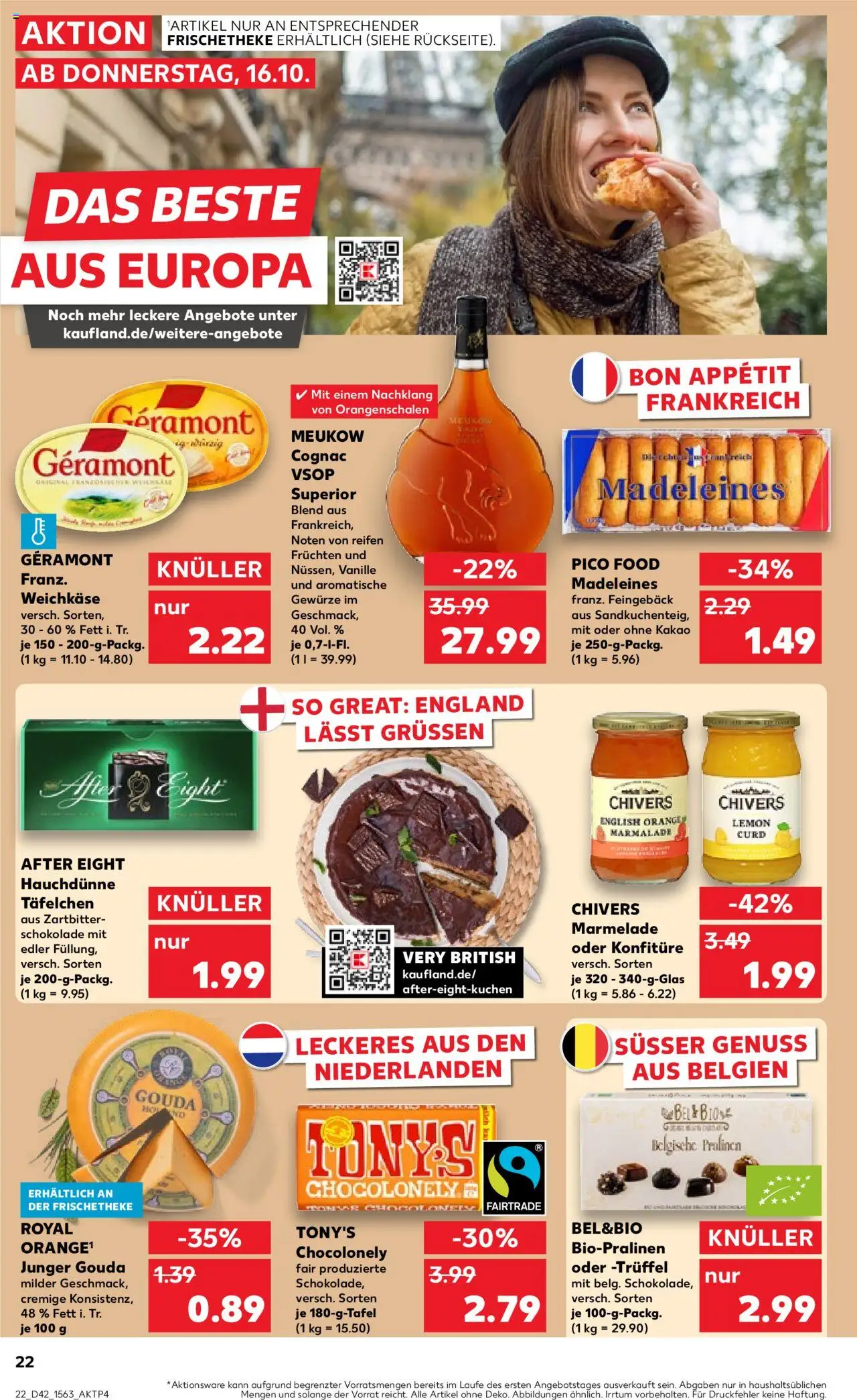 Kaufland prospekt Hamburg	 – gültig ab 16.10.2025 | Seite: 22 | Produkte: Geramont, Schokolade, Gouda, Gewürze