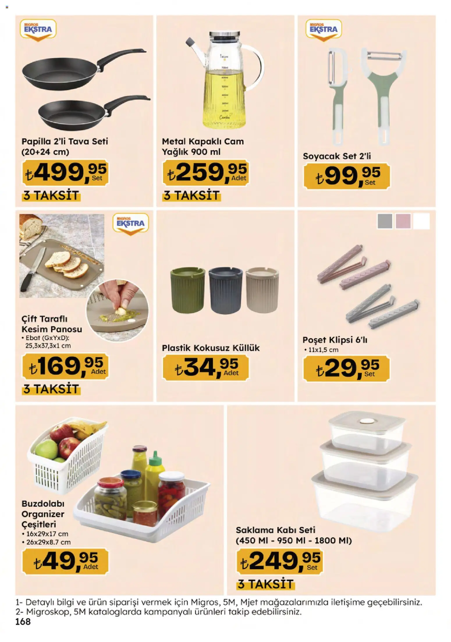 Migros Katalog - 5M Migroskop Dijital - 16.04.2026 tarihinden itibaren geçerlidir | Sayfa: 168 | Ürünler: Çift taraflı, Tava seti, Buzdolabı