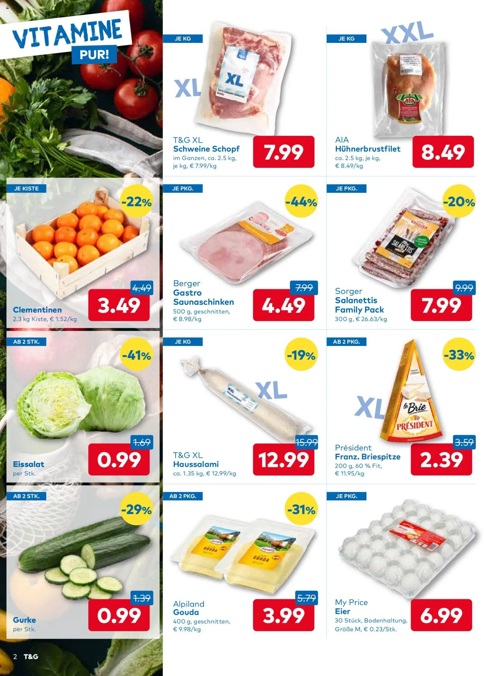 T&G Flugblatt gültig ab 18.12.2025 | Seite: 2 | Produkte: Eier