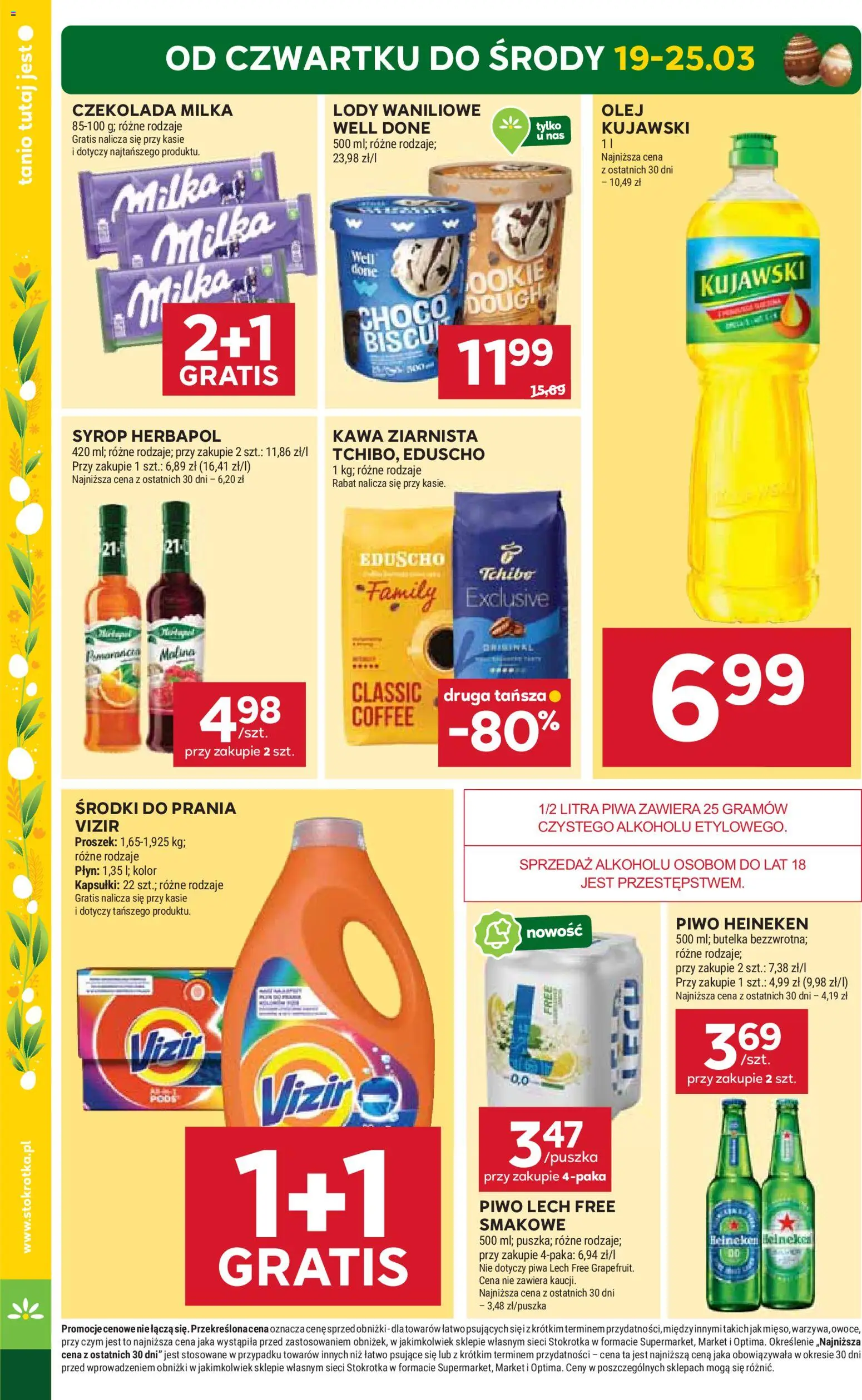 Stokrotka gazetka - Market od 19.03.2026 | Strona: 4 | Produkty: Syrop, Czekolada, Lody waniliowe, Piwo