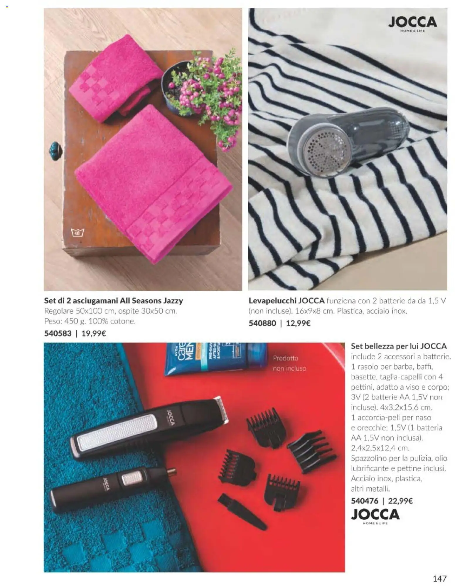 Volantino Avon del 01.02.2026 | Pagina: 147 | Prodotti: Pettine, Lubrificante, Olio, Batterie