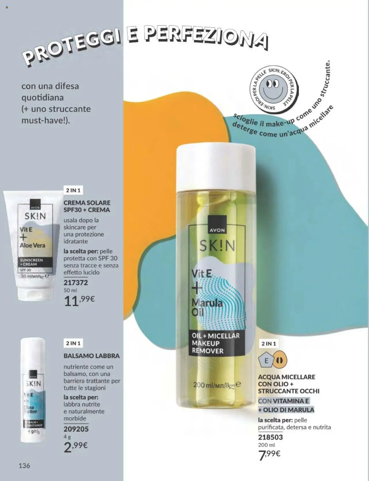Volantino Avon del 01.09.2025 | Pagina: 136 | Prodotti: Balsamo, Struccante, Acqua, Aloe vera