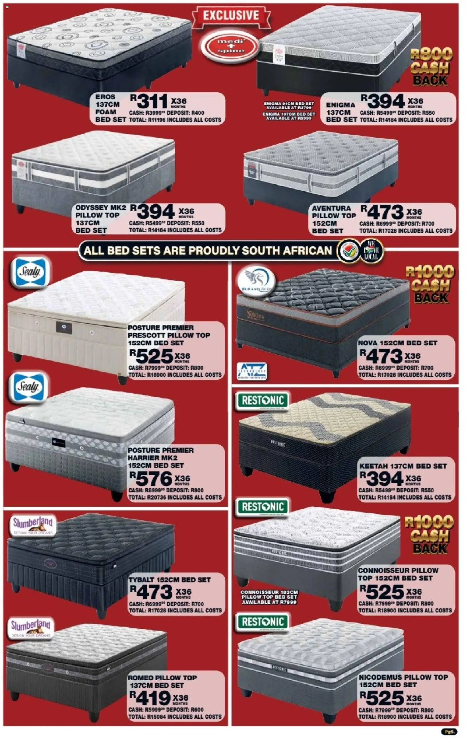 New Lewis Stores catalogue – valid from 13.04.2026 | Page: 5 | Products: Bed, Pillow, Foam