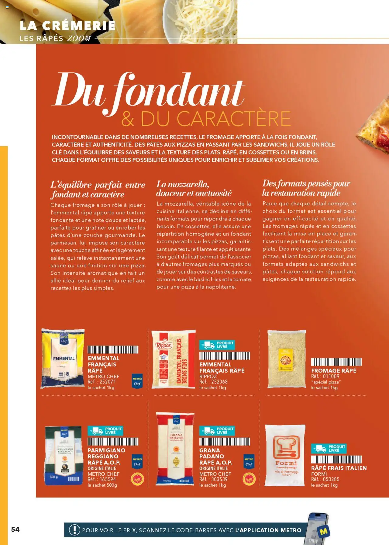  | Page: 54 | Produits: Clé, Emmental, Emmental français râpé, Fromage