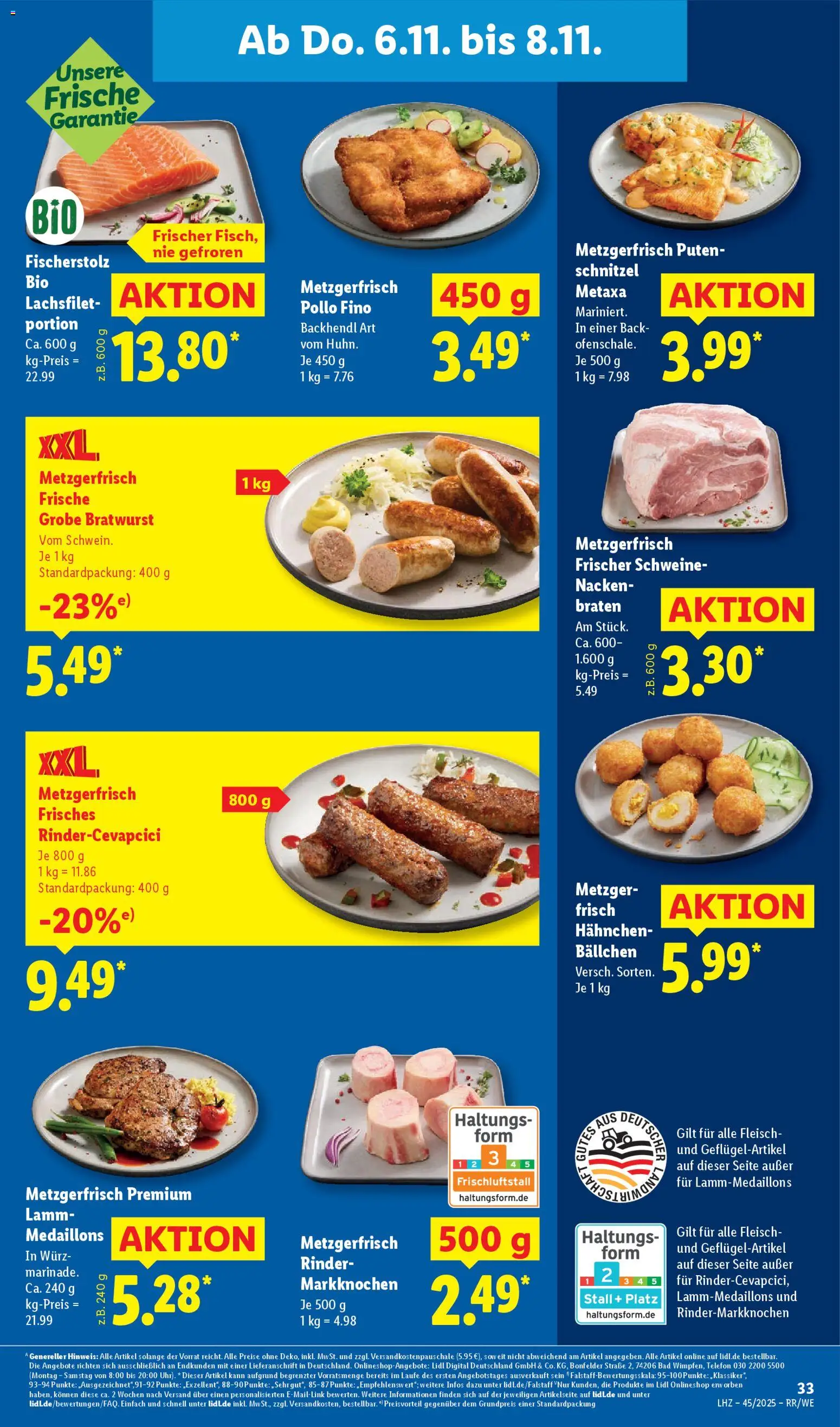 Lidl Prospekt Heppenheim – gültig ab 03.11.2025 | Seite: 57 | Produkte: Hahnchen, Schnitzel, Metaxa, Fleisch