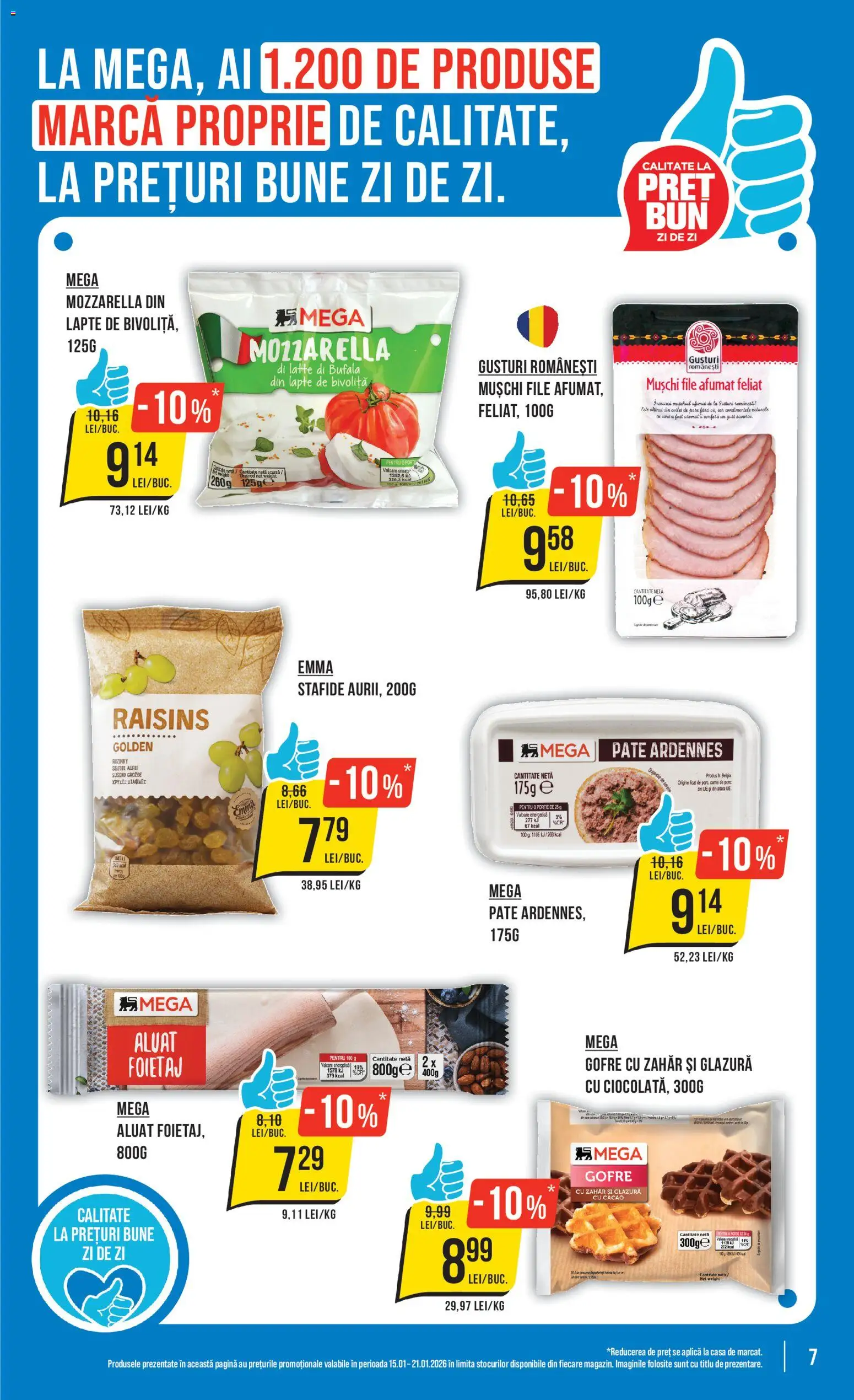 Noul catalog Mega Image – valabil de la 15.01.2026 | Pagină: 7 | Produse: Pate, Foietaj, Aluat, Zahăr