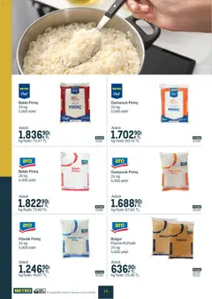 21.01.2026 tarihinden itibaren geçerli olan Metro kataloğu önizlemesi | Sayfa: 16 | Ürünler: Pirinç