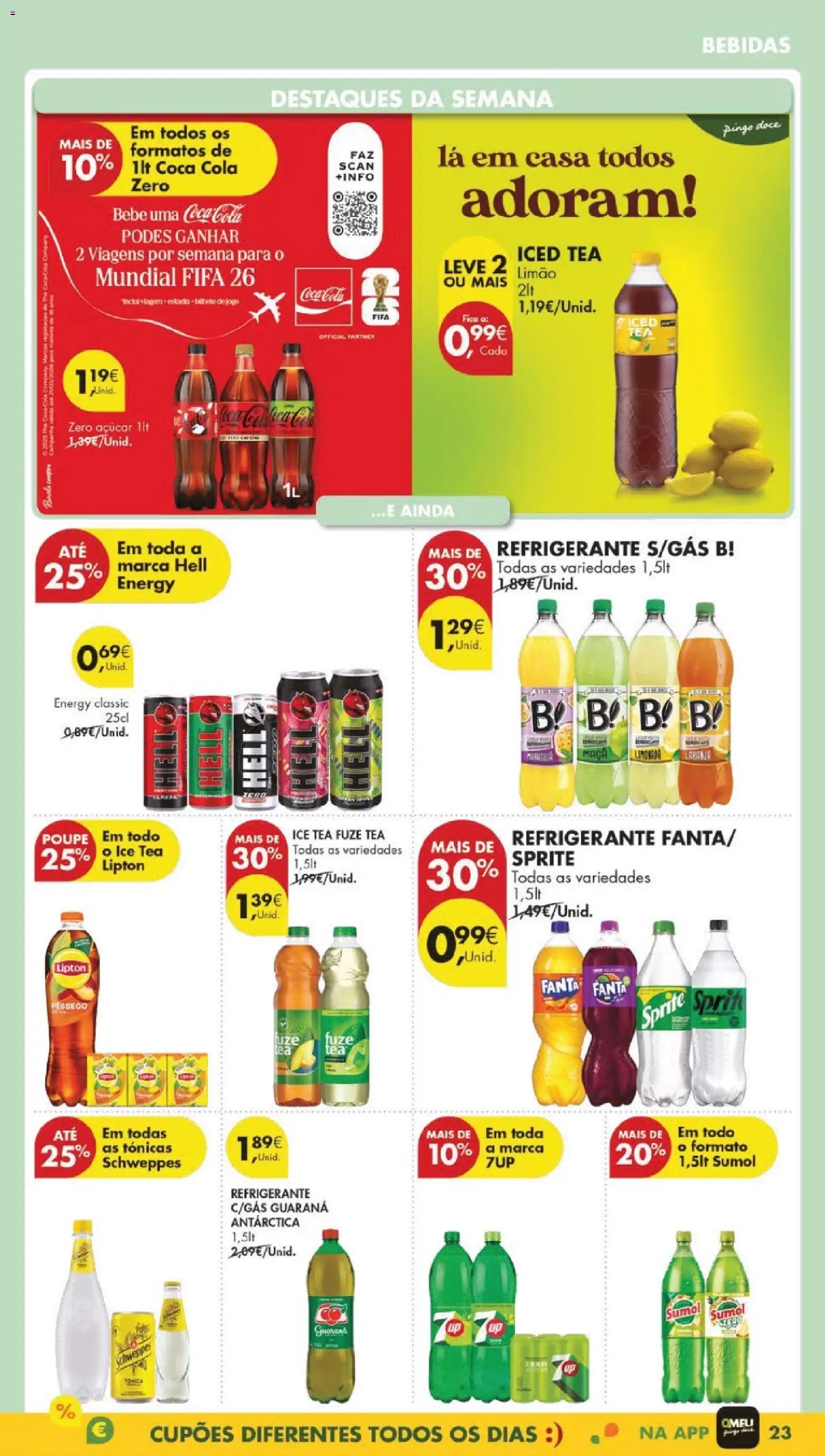 Pingo Doce folheto │ válido de 24.02.2026 | Página: 25 | Produtos: Refrigerante, Açúcar, Coca-cola, Soda