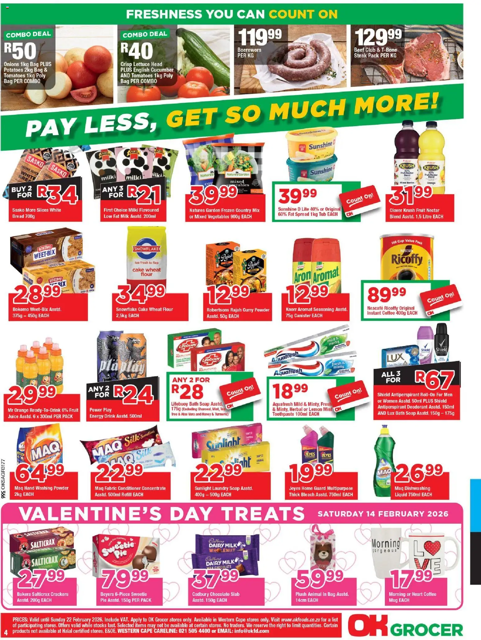 New OK Foods catalogue – valid from 11.02.2026 | Page: 4 | Products: Bag, Coffee, Tea, Fruit