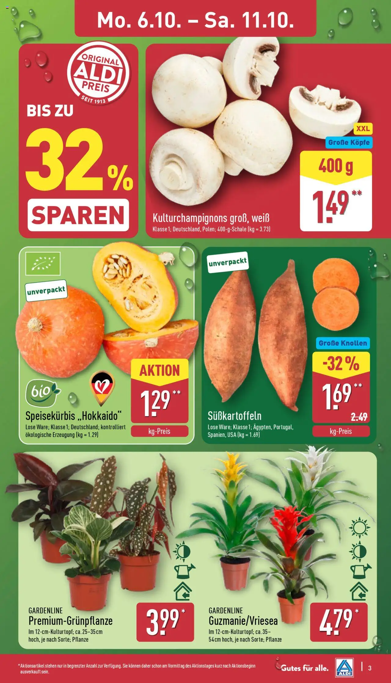 Aldi Prospekt 	 – gültig ab 06.10.2025 | Seite: 7 | Produkte: Kräuterbutter, Milka, Gemüse, Kekse