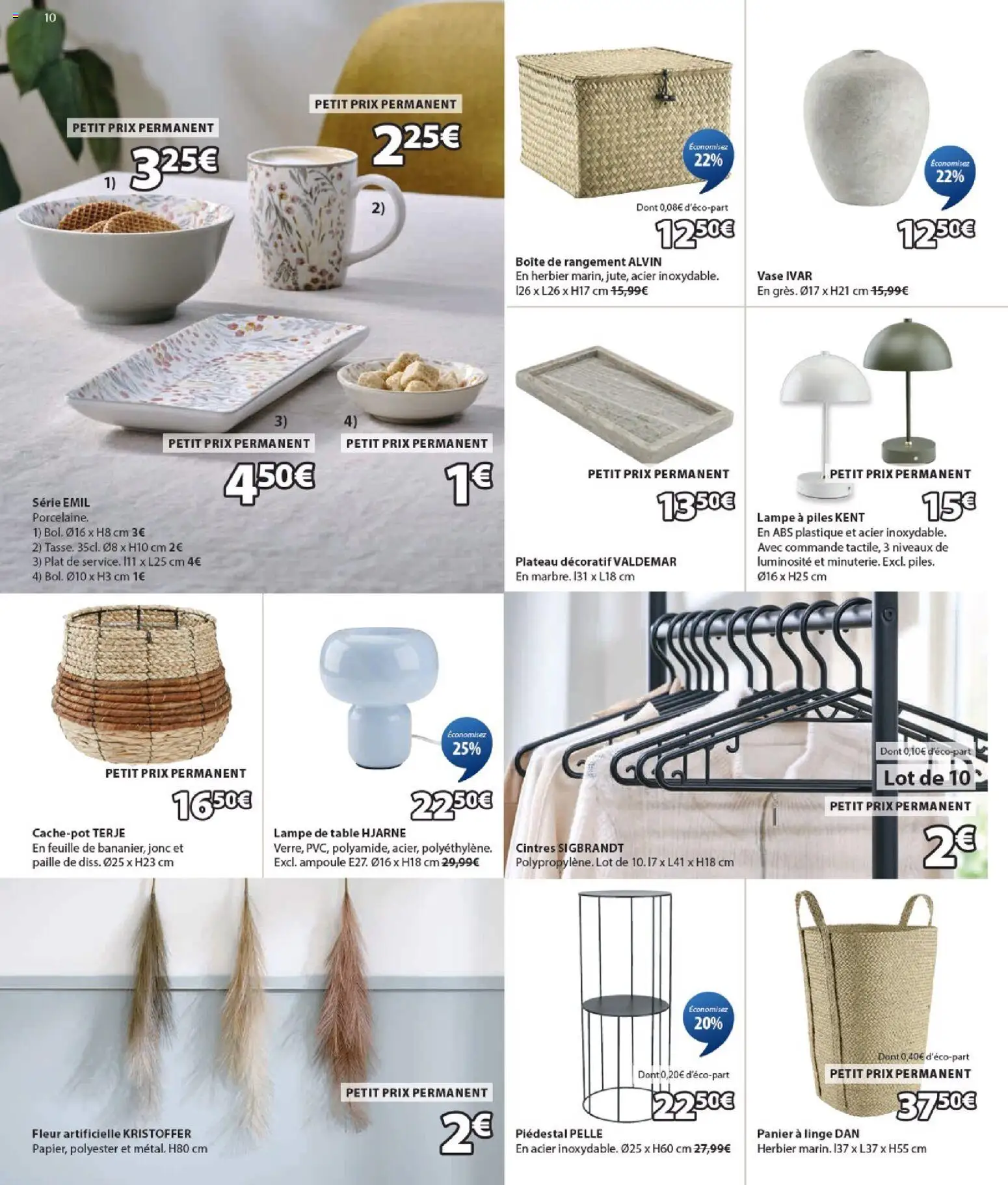 {H1} | Page: 10 | Produits: Panier à linge, Panier, Lampe, Boîte de rangement