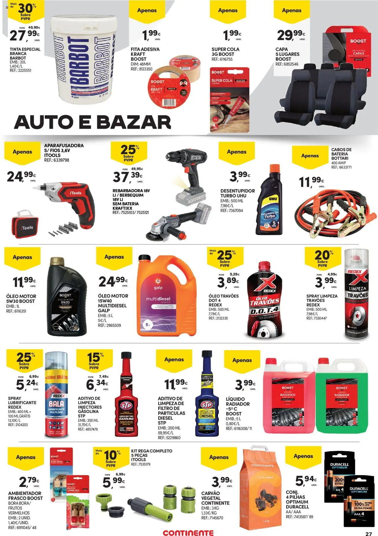 Continente - Açores │ válido de 18.09.2025 | Página: 27 | Produtos: Pilhas, Radiador, Bateria, Óleo