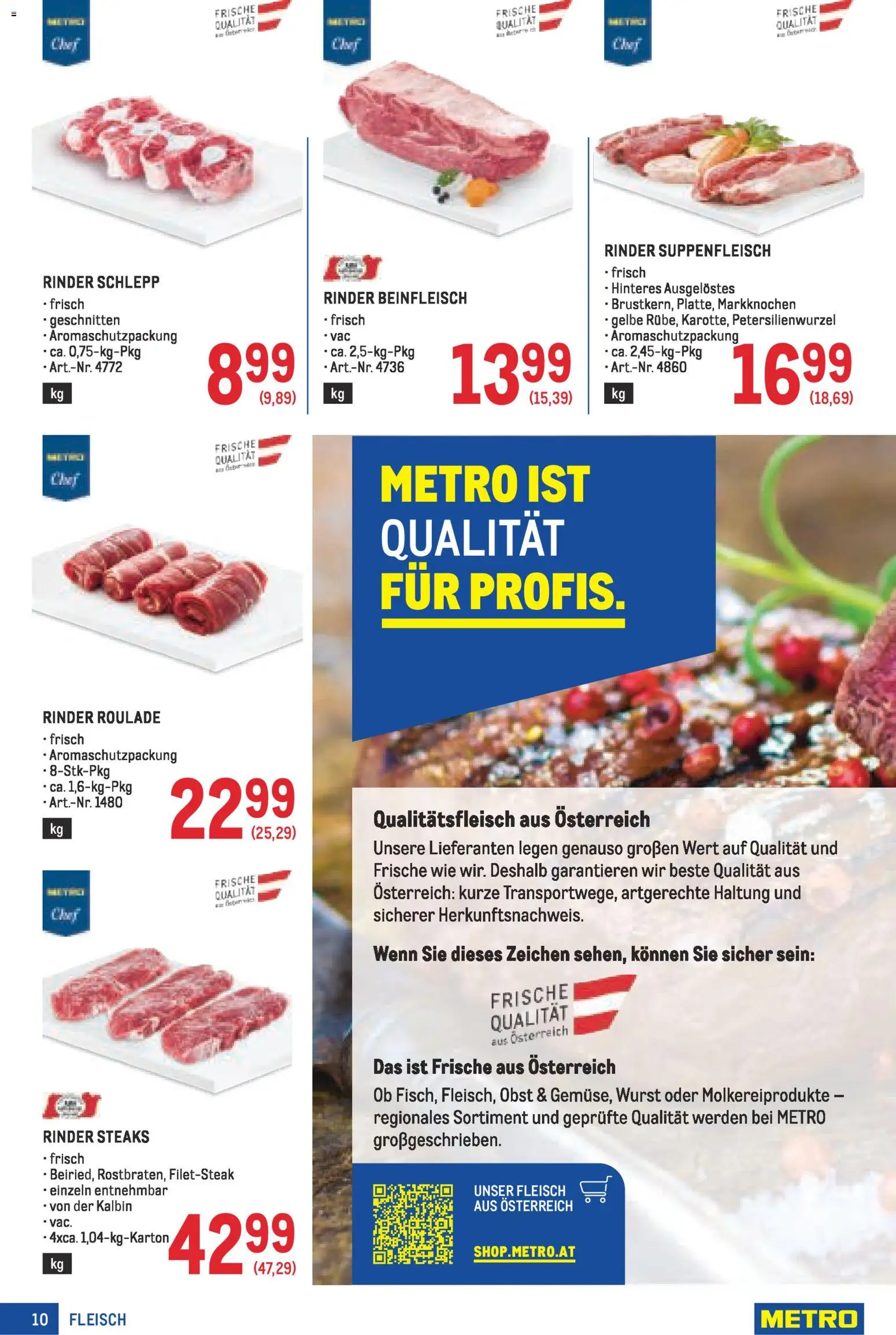 Metro angebote Profi gültig ab 19.02.2026 | Seite: 10 | Produkte: Obst, Wurst