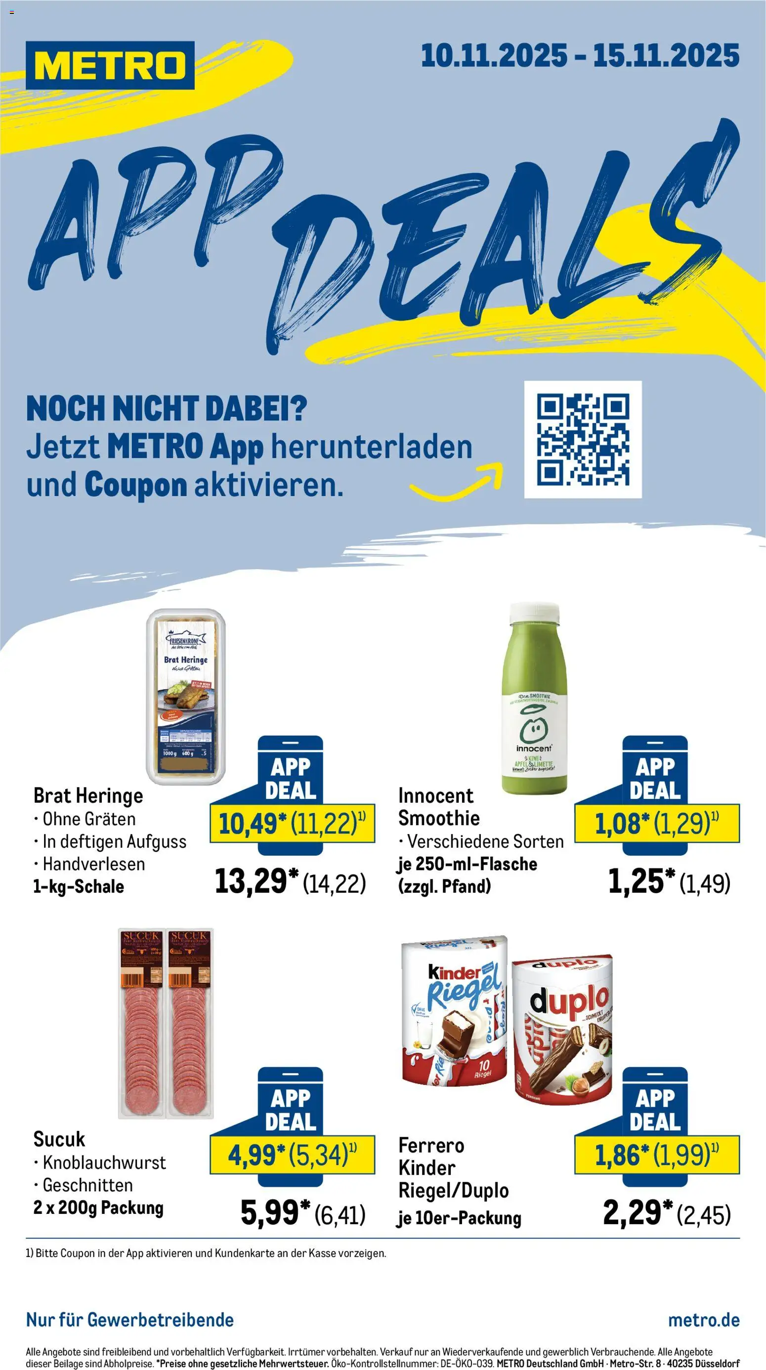 Metro  App-Deals – gültig ab 10.11.2025 | Seite: 1